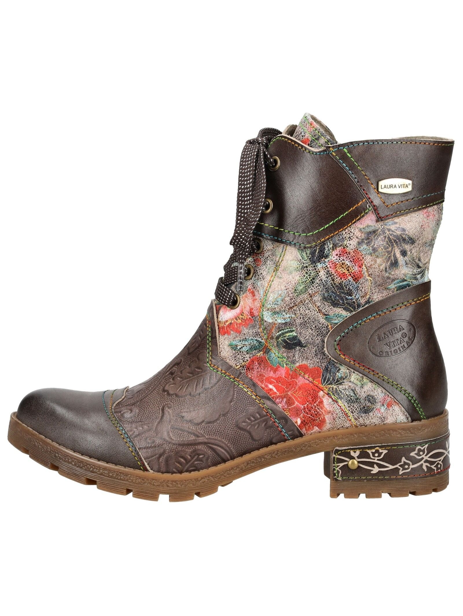 LAURA VITA Schnürstiefelette »LAURA VITA Stiefelette Lederimitat/Textil«