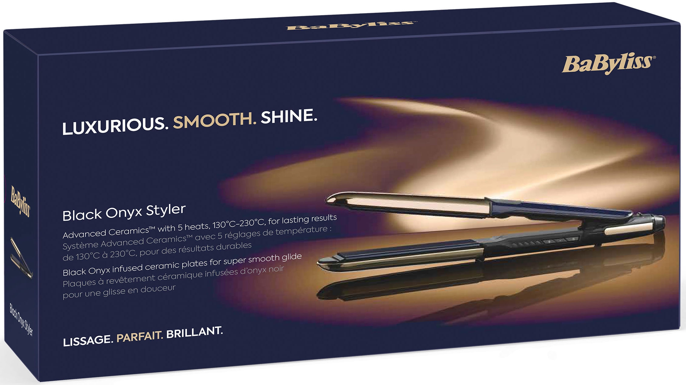 BaByliss Glätteisen »Black Onyx Glätteisen«, mit Advanced Ceramics™-Heizsystem und Ionen-Technologie