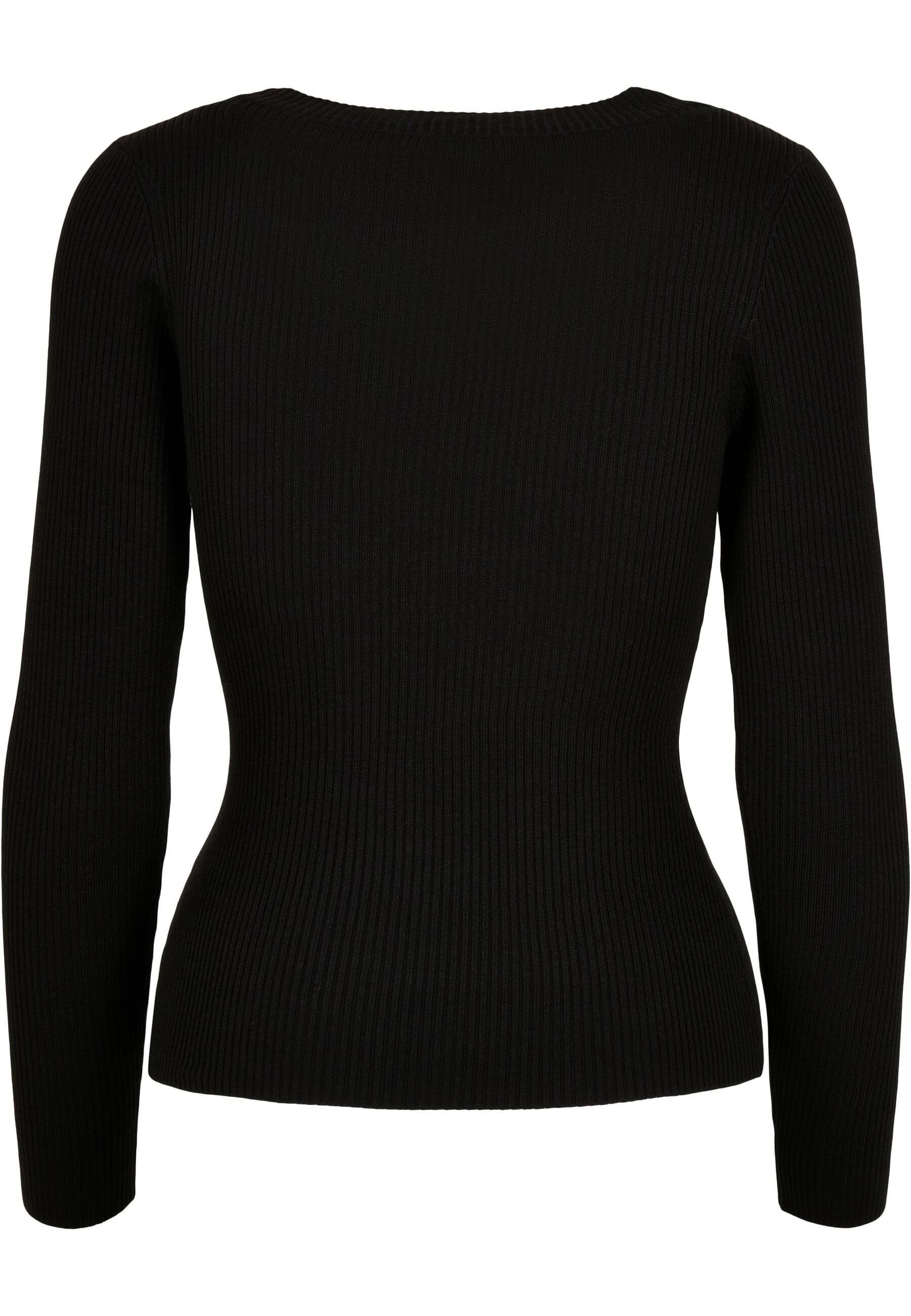 URBAN CLASSICS Rundhalspullover »Urban Classics Damen Ladies Wide Neckline Sweater«, (1 tlg.)