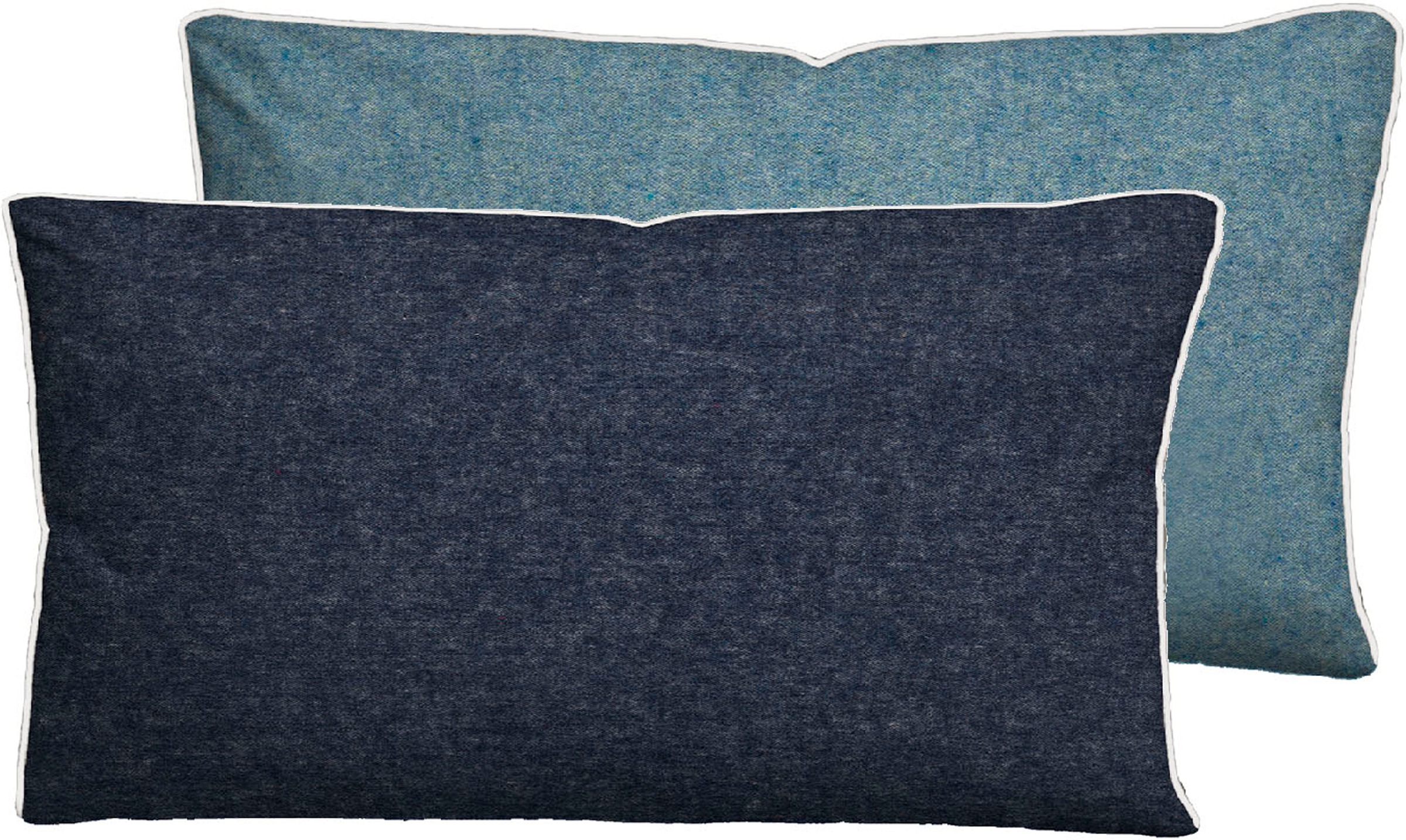 Biberna Kissenbezug "Hermal Flanell mit Reißverschluss, Melange-Optik, Wend günstig online kaufen