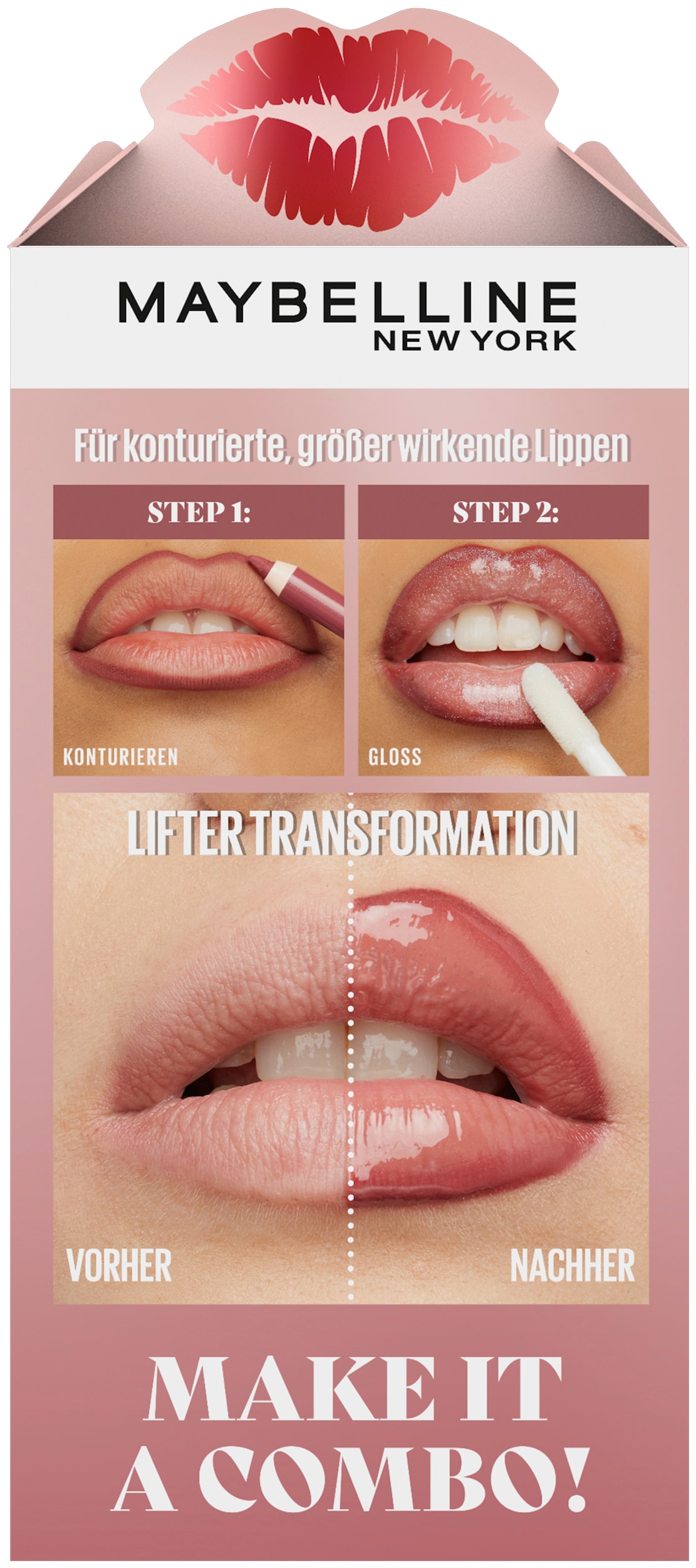 MAYBELLINE NEW YORK Schmink-Set »Set: Lifter Gloss + Lifter Liner Lippenkonturenstift«
