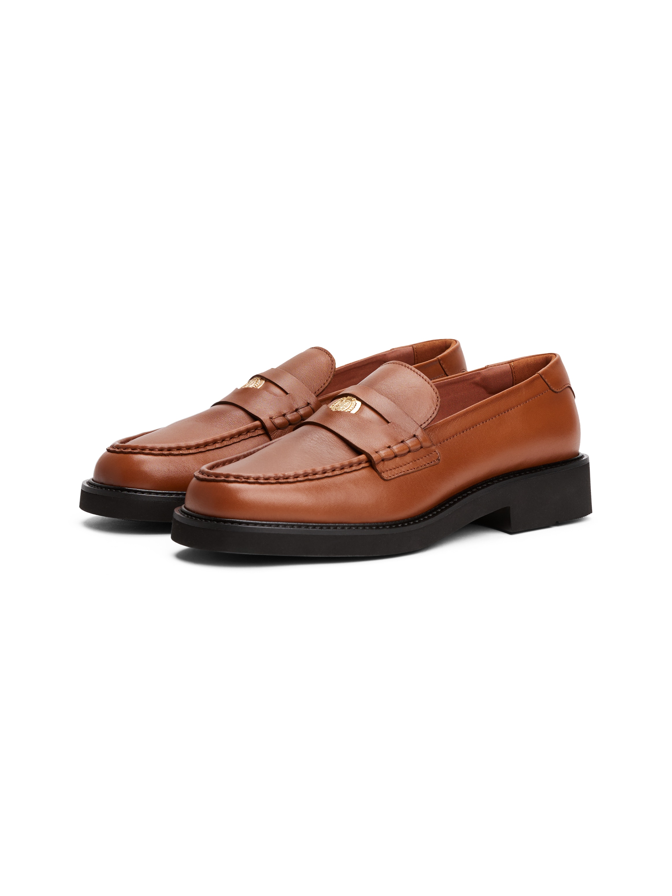 Tommy Hilfiger Loafer "CREST SQUARISH TOE PENNY LOAFER", Blockabsatz, Slipp günstig online kaufen