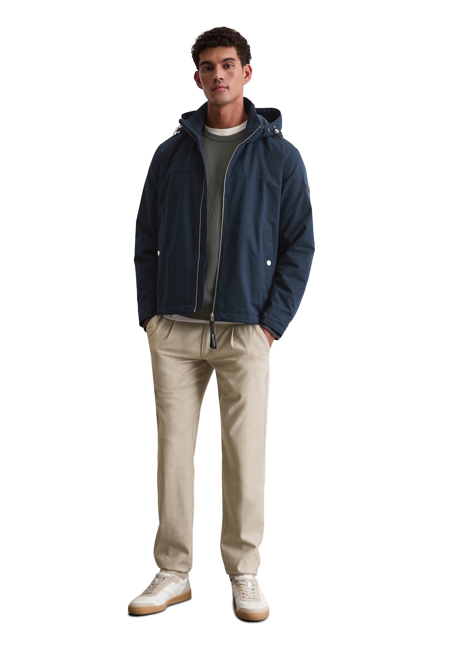 Marc O'Polo Outdoorjacke »aus wasserabweisendem Technical Poly Cotton«, mit Kapuze