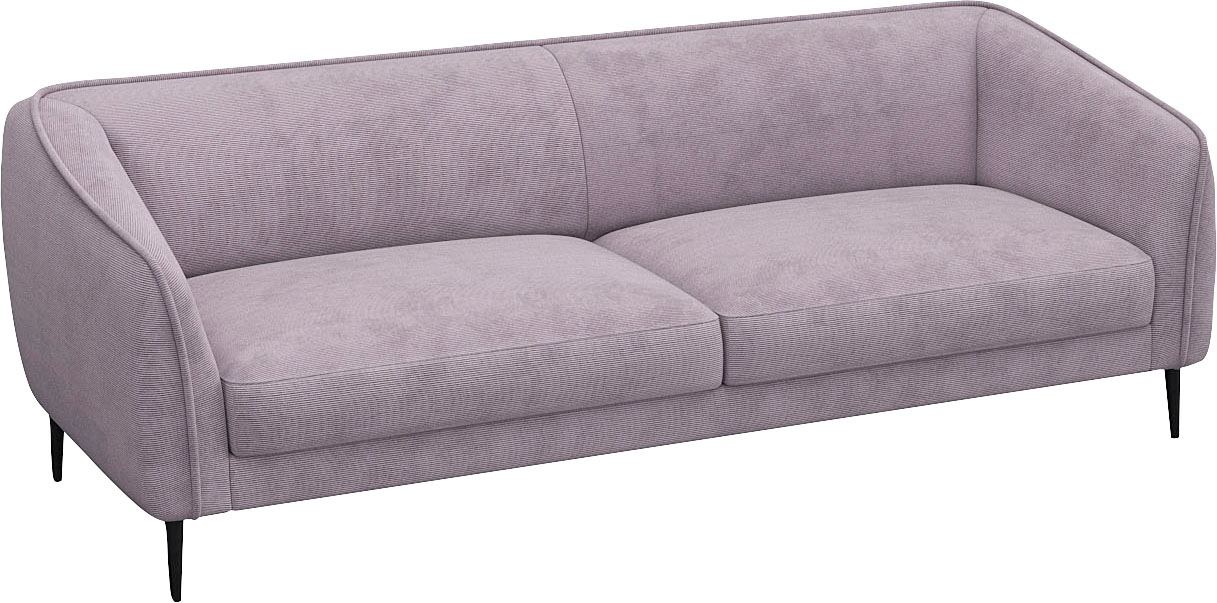 FLEXLUX 3-Sitzer »Belle Designsofa, Couch, bequem durch Kaltschaum im Sitz«, Skandinavisches Design, In hochwertiger Verarbeitung