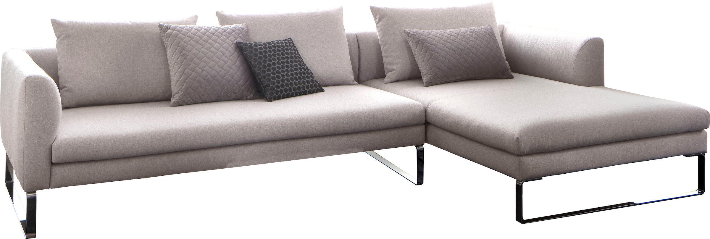 3C Candy Ecksofa "Avola modern elegantes Designsofa mit Bügelfuß, L-Form", günstig online kaufen