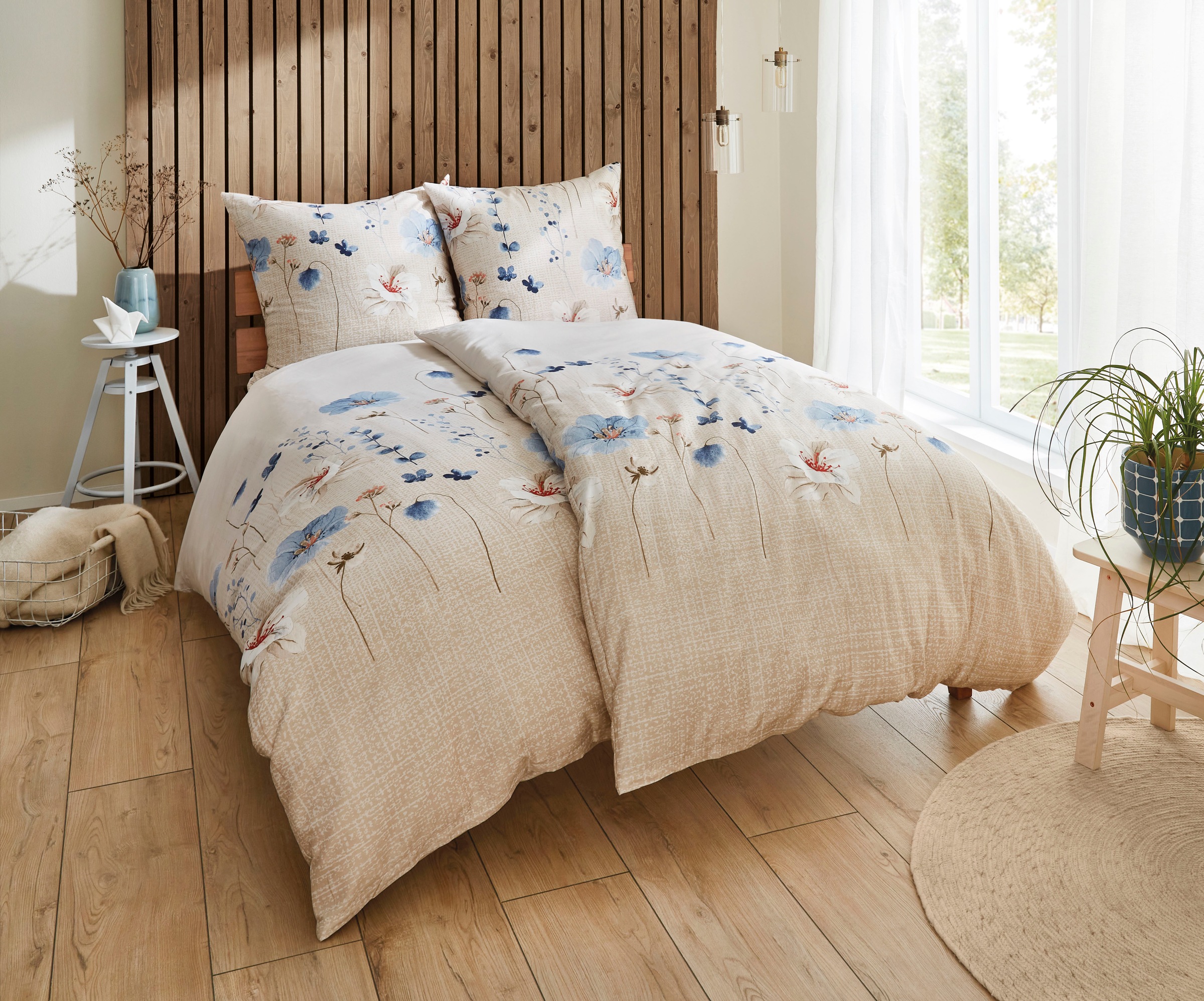 Kleine Wolke Bettwäsche "Malva" 2 Stk. tlg. mit floralem Druck günstig online kaufen