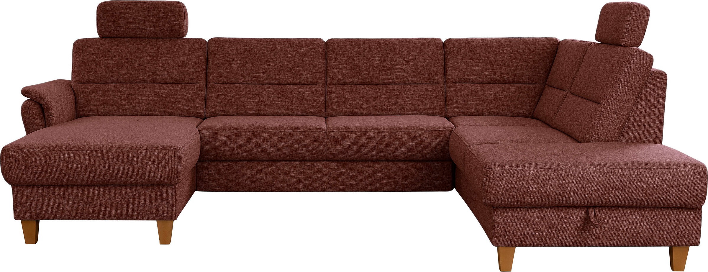 Home affaire Wohnlandschaft "Palmera U-Form, B: 308 cm" optional Bettfunkti günstig online kaufen