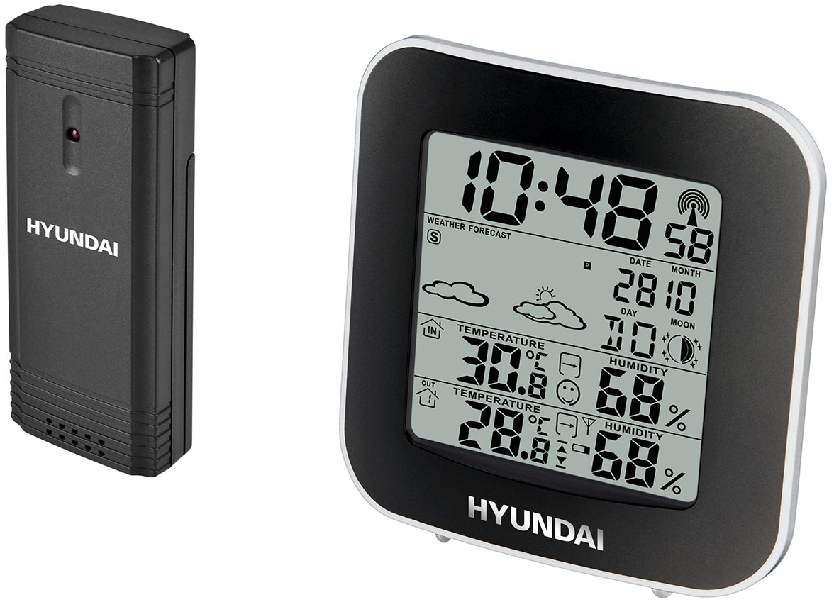 HYUNDAI Kinder Wetterstation "Hyundai WS 8236", silber, Wetterstationen