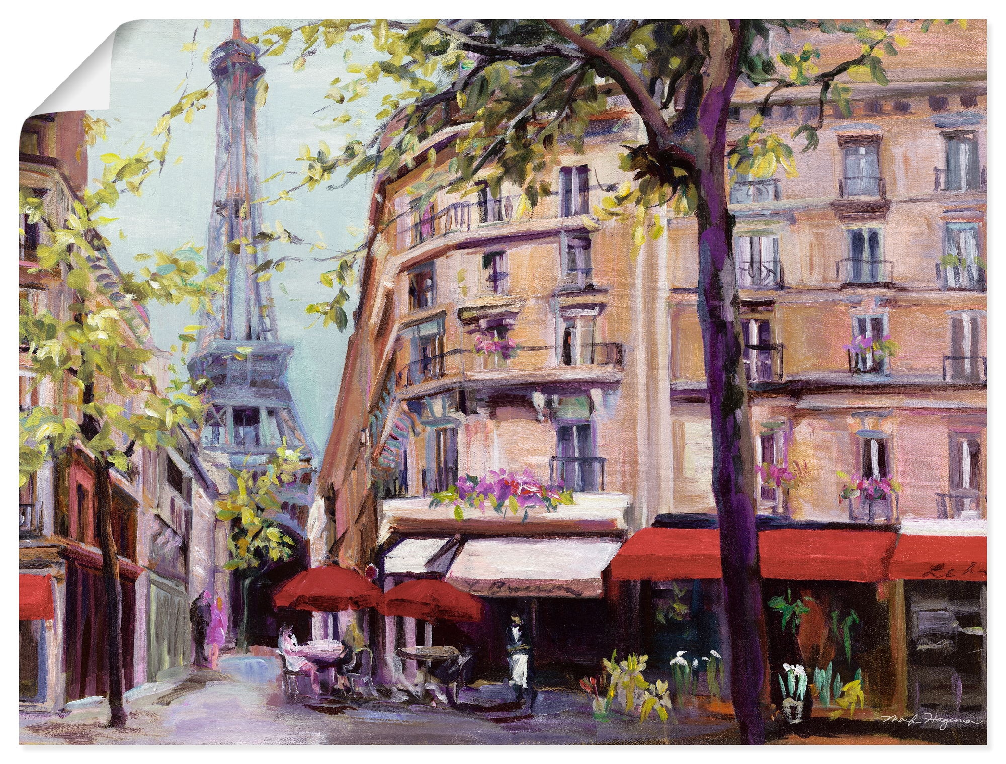 Artland Wandbild »Frühling in Paris«, Frankreich, (1 St.), als Leinwandbild,  Wandaufkleber oder Poster in versch. Größen bestellen | BAUR