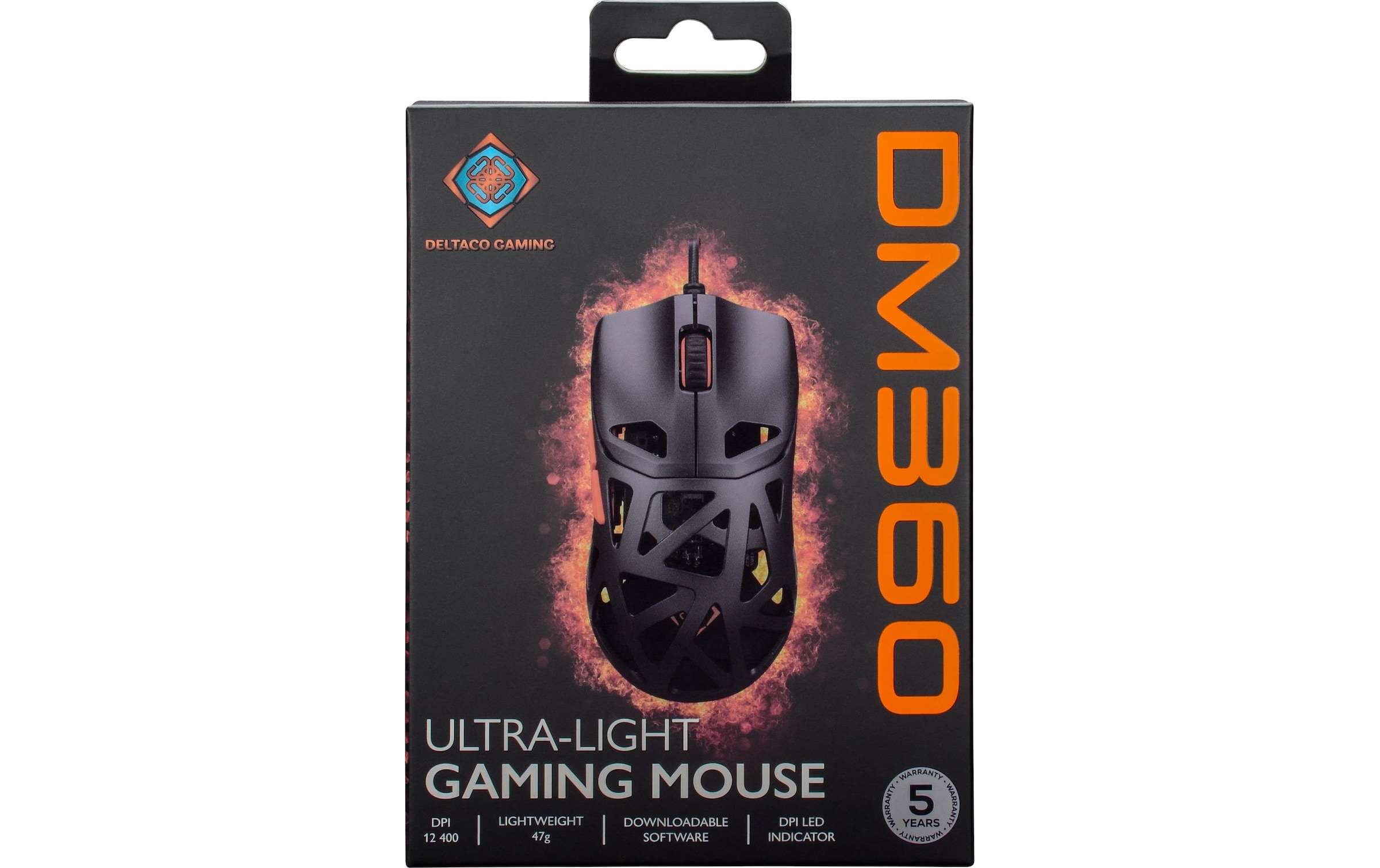 DELTACO Gaming-Maus »GAM-187 DM360, 12400 dpi, Black«