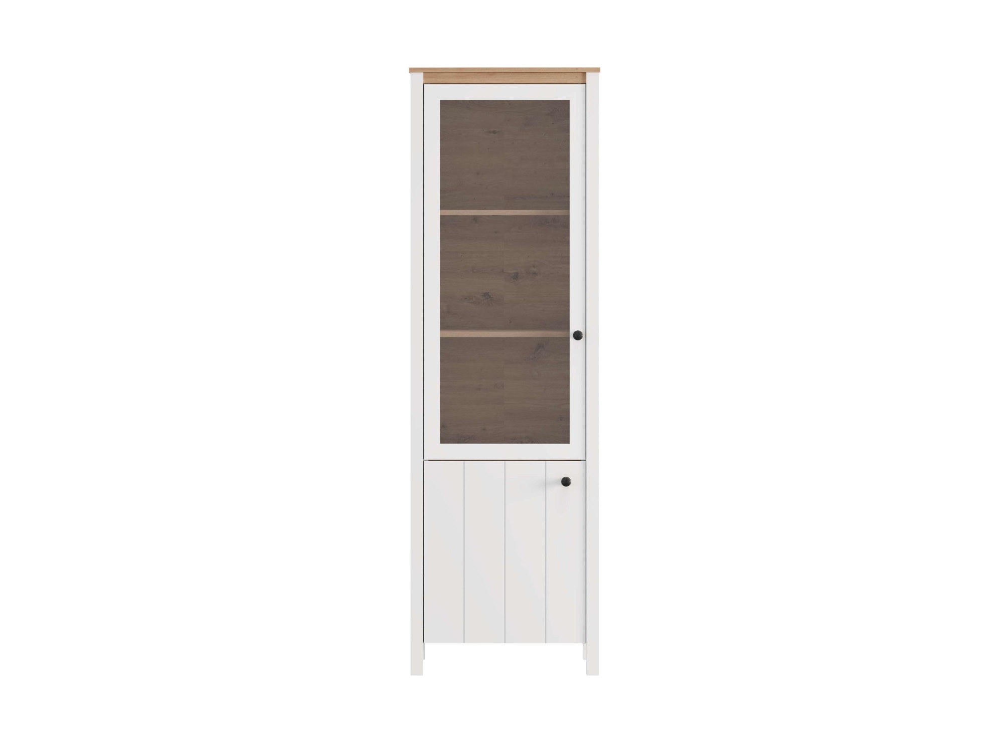 Home affaire Vitrine »BEDFORD Vitrinenschrank, Glasschrank, Standvitrine, Highboard« MDF-Profil 2D ummantelt, Hotstamping, 1mm ABS-Kanten, 4 Einlegeböden