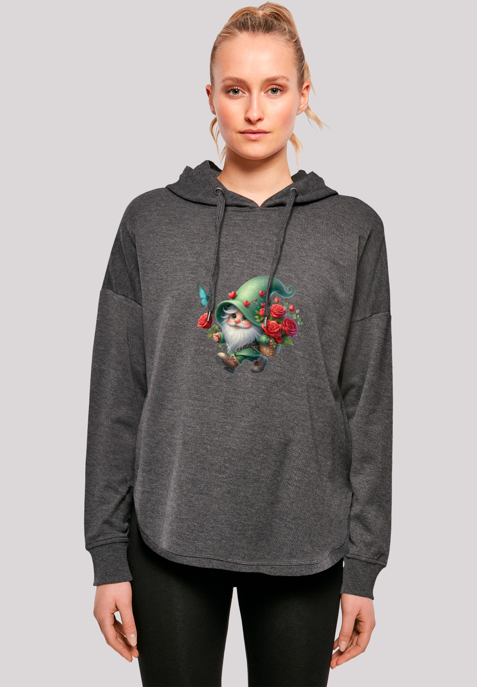 F4NT4STIC Kapuzenpullover "Gnom Frühling Blumen Schmetterling", Premium Qua günstig online kaufen