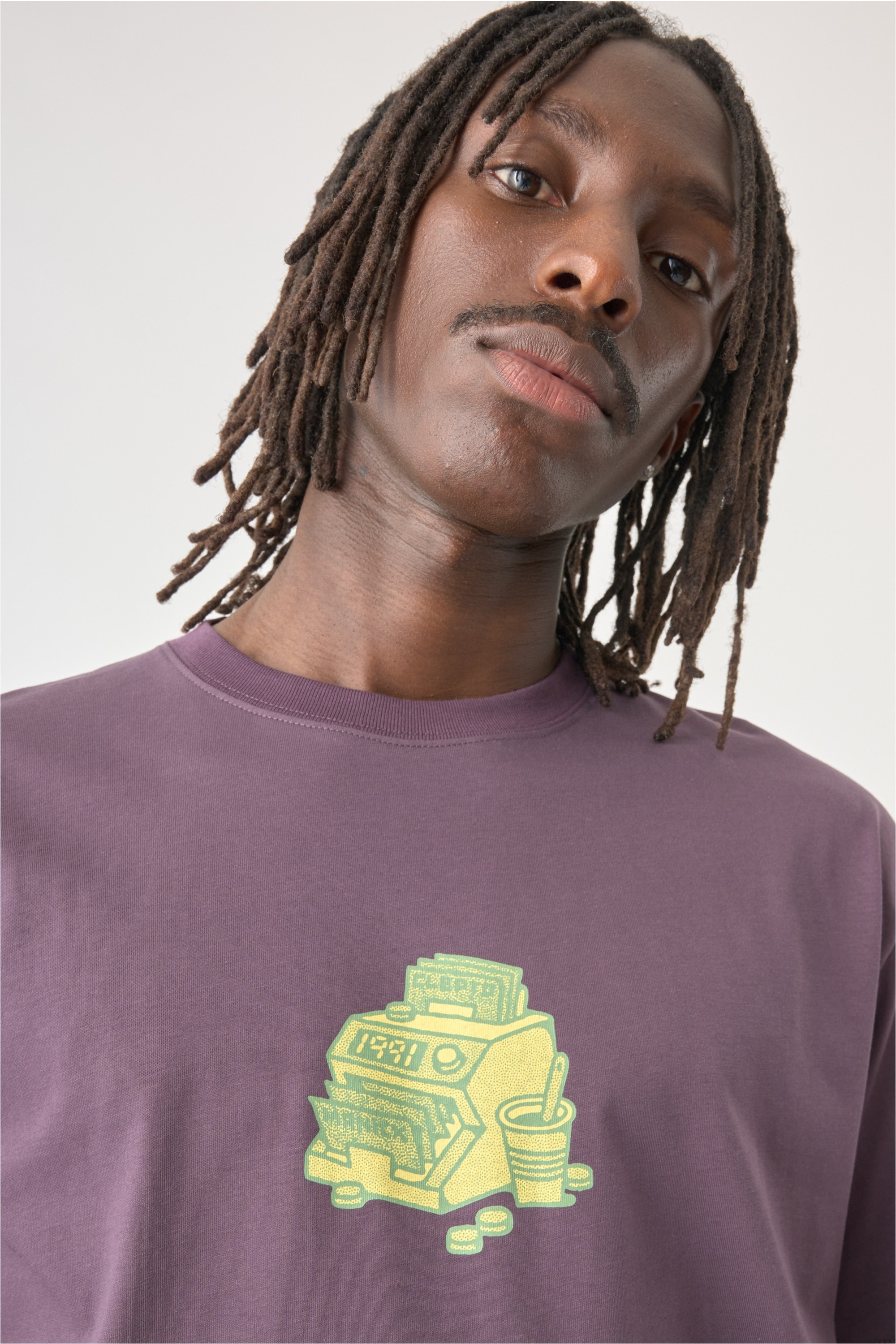 Cleptomanicx T-Shirt mit coolem Front- und Rückenprint