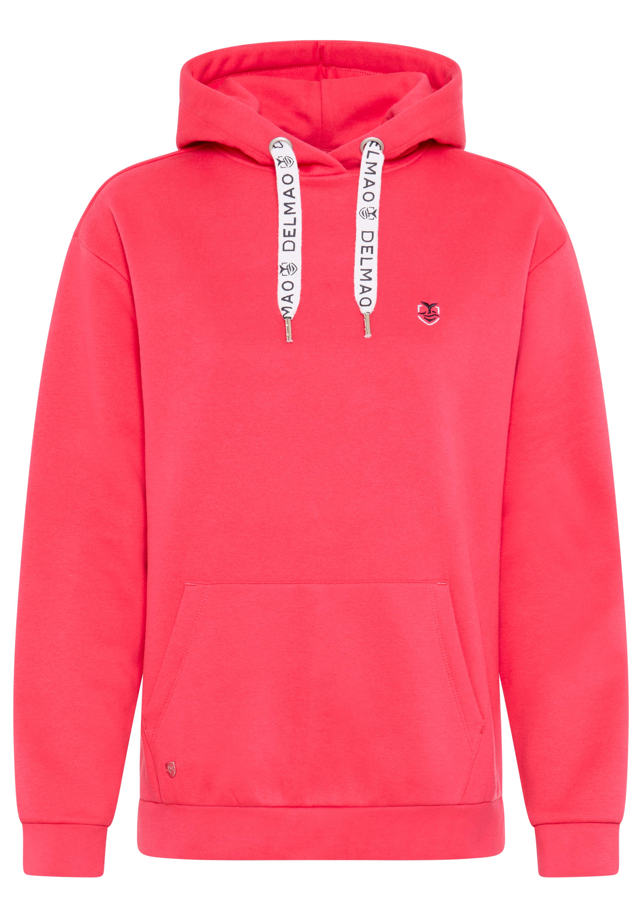 DELMAO Kapuzensweatshirt , Weiche Baumwollmischung mit Kängurutasche und bedruckter Kordel
