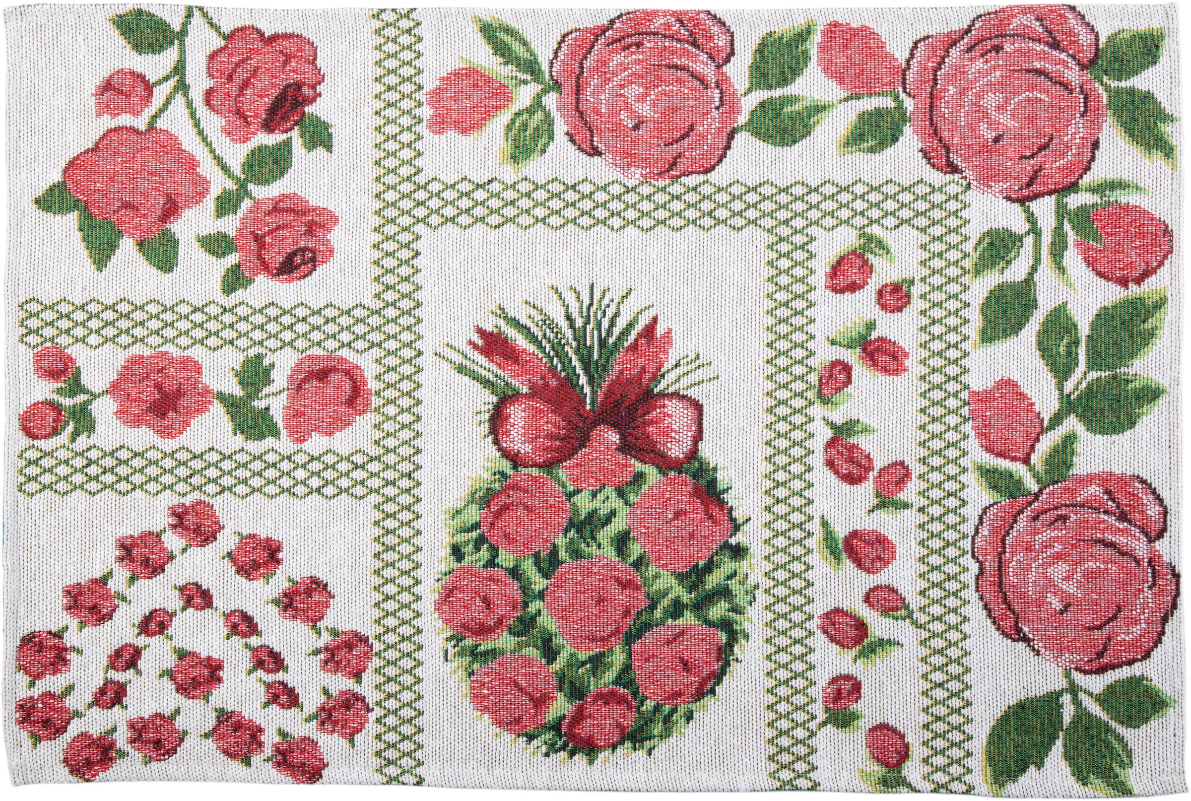 SPRÜGEL Platzset "Rose", (Set, 4 St.), Gobelin