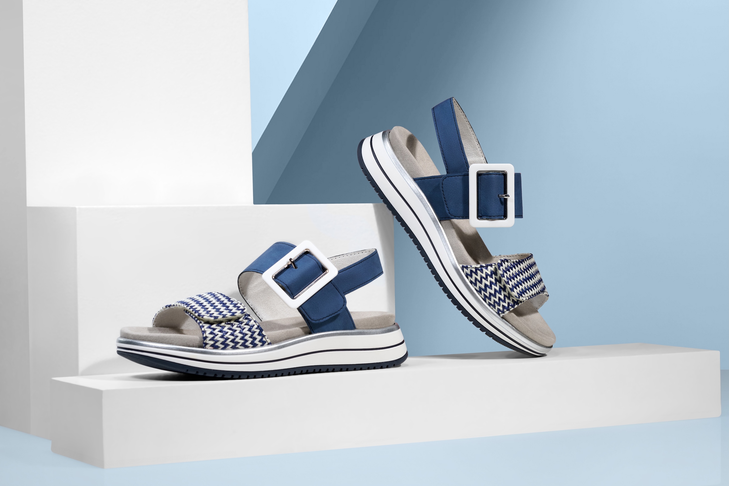 Remonte Keilsandalette »ELLE-Collection«, Sommerschuh, Sandale, Komfortschuh mit praktischen Klettverschlüssen