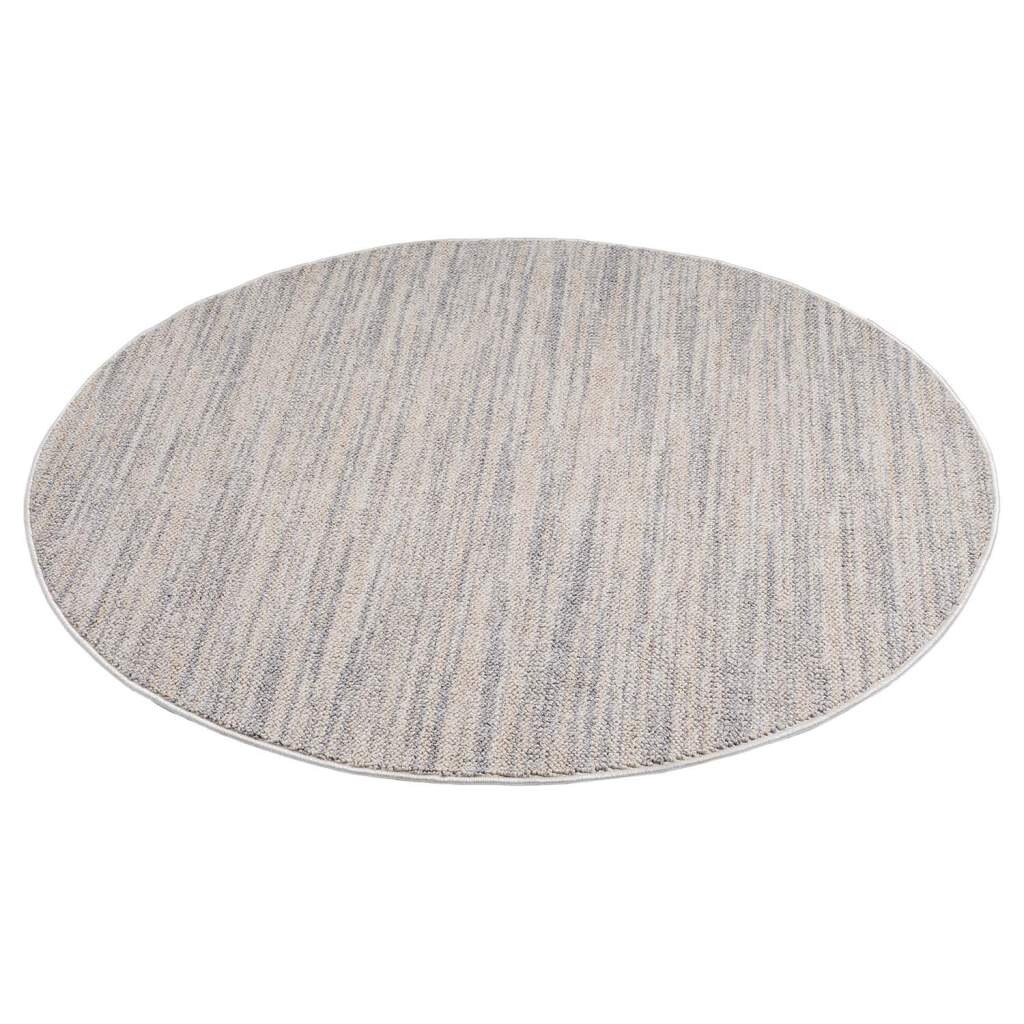 Teppich CARPET CITY "CLASICO 0052", grau, H:11mm Ø:200cm, Obermaterial: 100% Polyester, Teppiche, Teppich, Kurzflor, Hochtief-Muster, Boho, Wohnzimmer 2