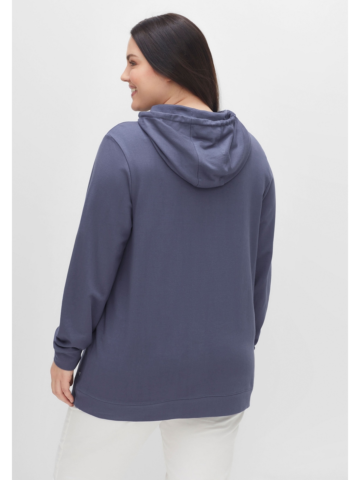 Sheego Sweatshirt »Große Größen«, mit Kapuze und College-Applikation