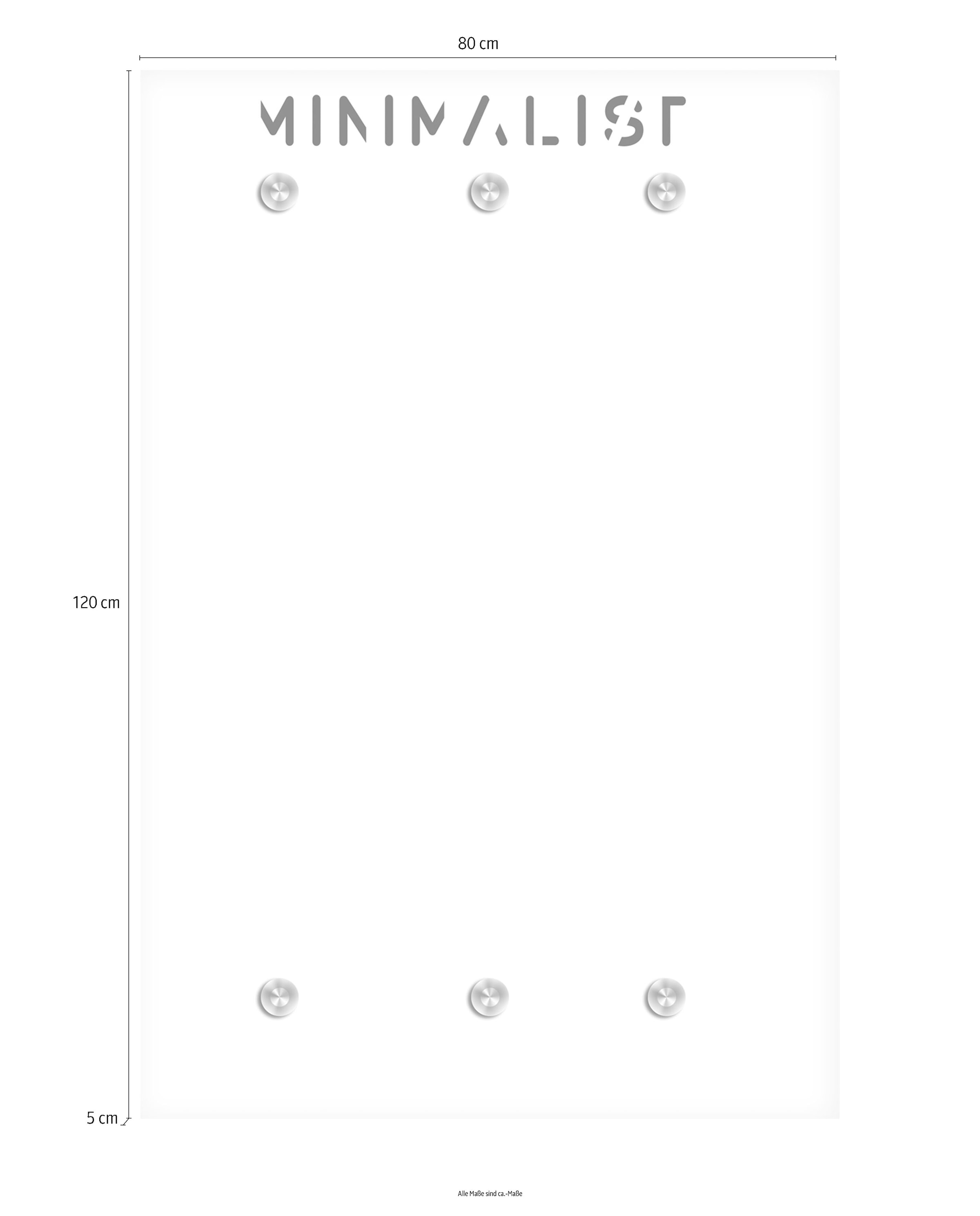 queence Garderobenleiste »MINIMALIST«, mit 6 Haken, 80 x 120 cm
