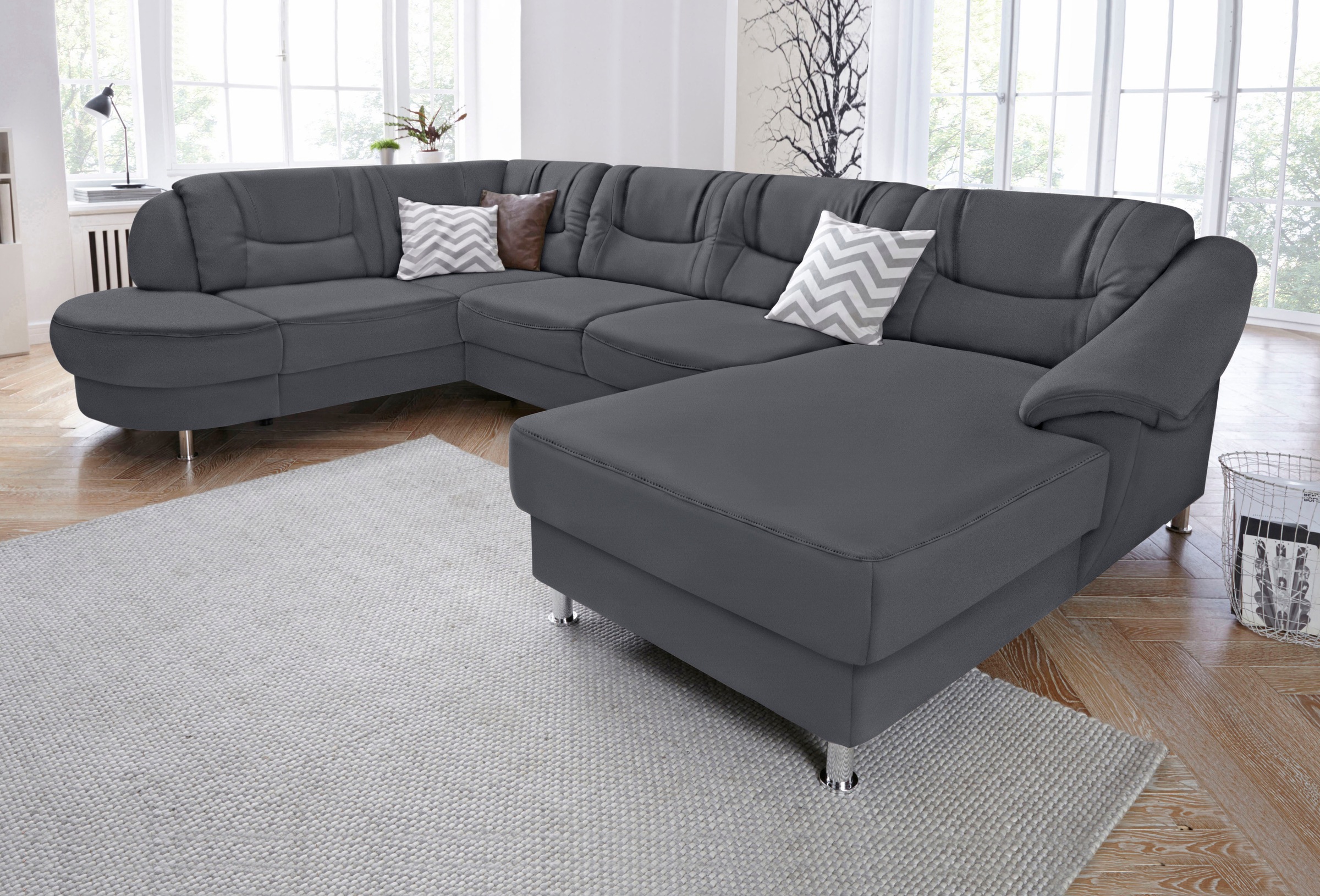 sit&more Wohnlandschaft "Salsa U-Form" mit Federkern, wahlweise mit Bettfun günstig online kaufen