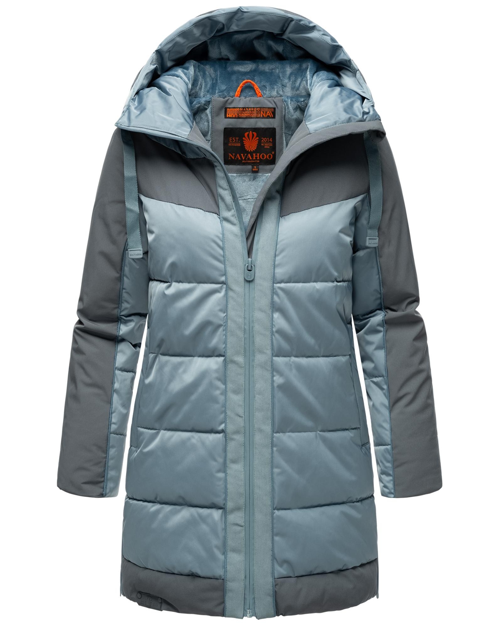 Navahoo Steppjacke "Samtkätzchen", mit Kapuze, Modischer, gesteppter Damen Winter Kurzmantel