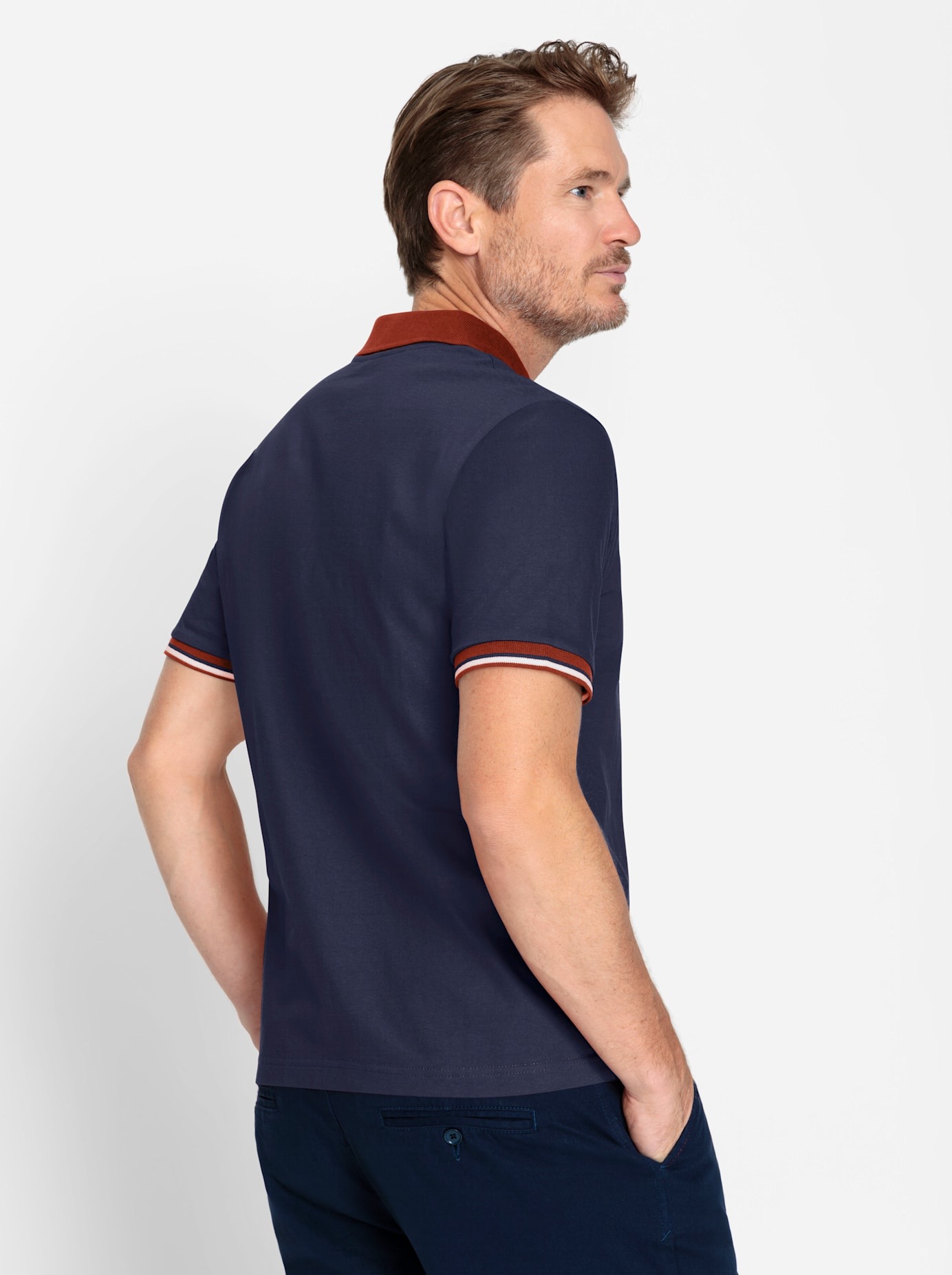 Poloshirt CATAMARAN "Kurzarm-Poloshirt", Herren, Gr. 52/54, blau (marine), 100% Baumwolle, unifarben, Shirts 2