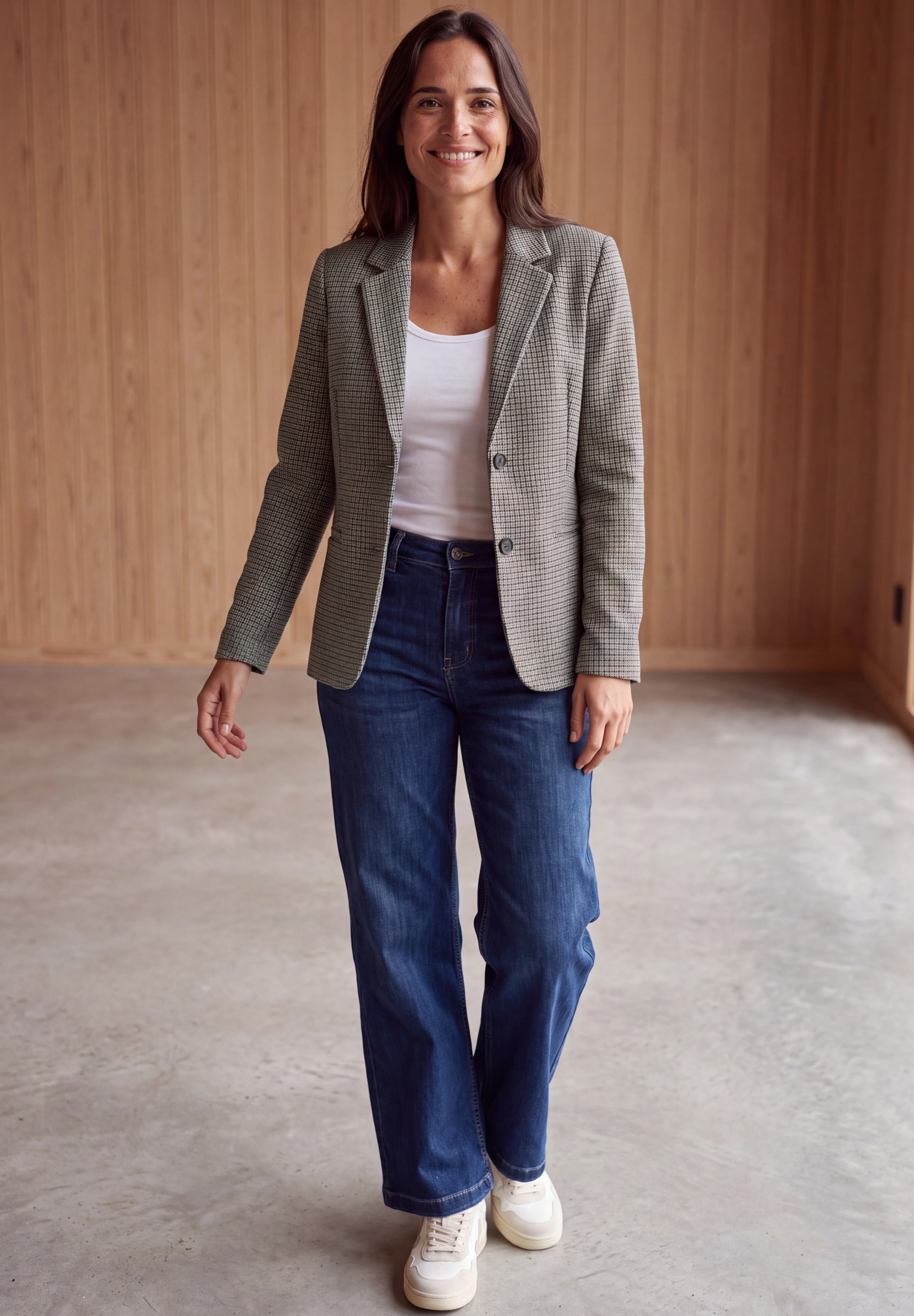Cecil Kurzblazer Blazer mit Houndstooth-Muster