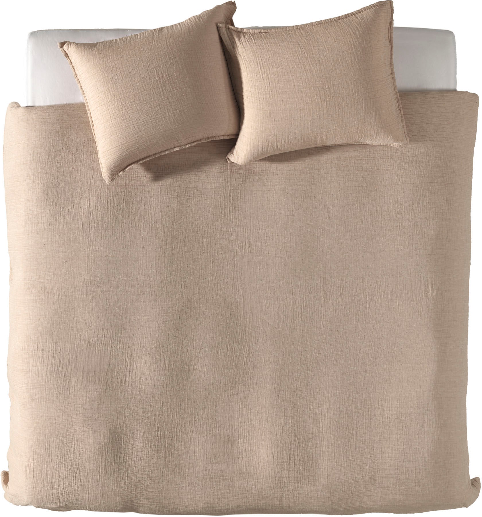 YELLOW Bettwäsche "Garza" 2 Stk. tlg. Uni Design, 100% Baumwolle ab 135x200 günstig online kaufen