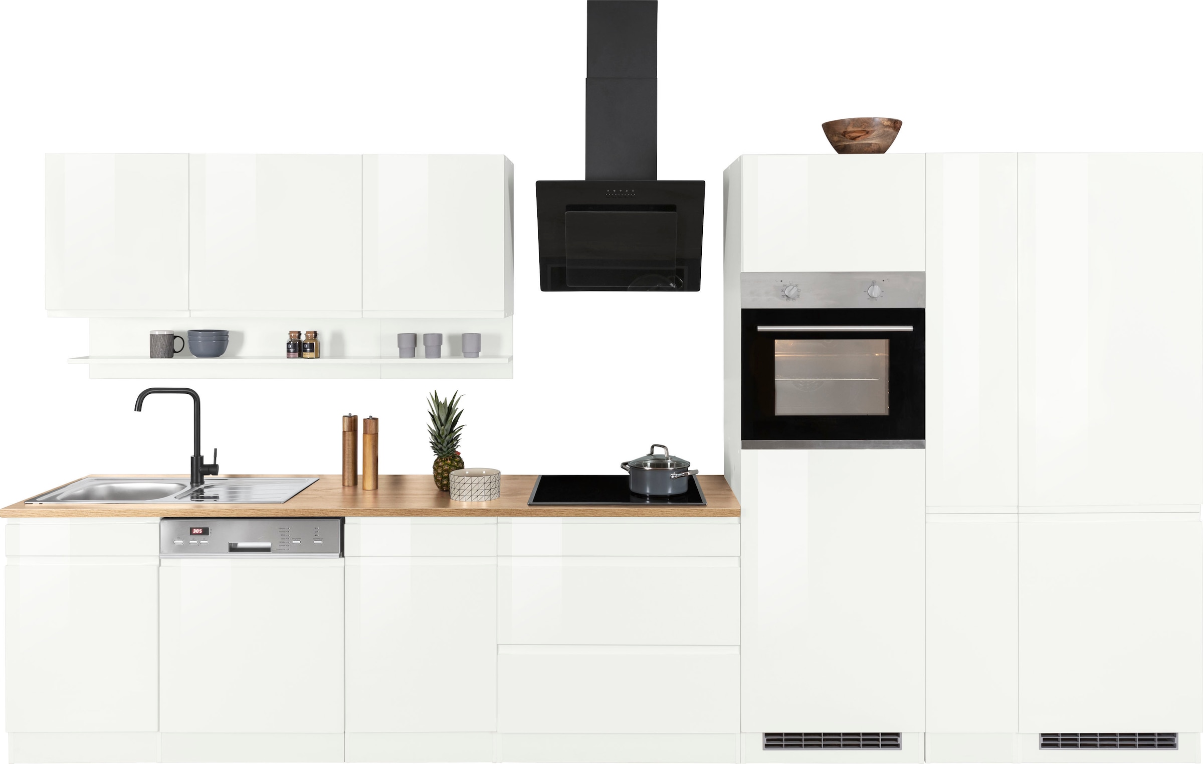 KOCHSTATION Küchenzeile "KS-Virginia", Breite 390 cm, ohne E-Geräte günstig online kaufen