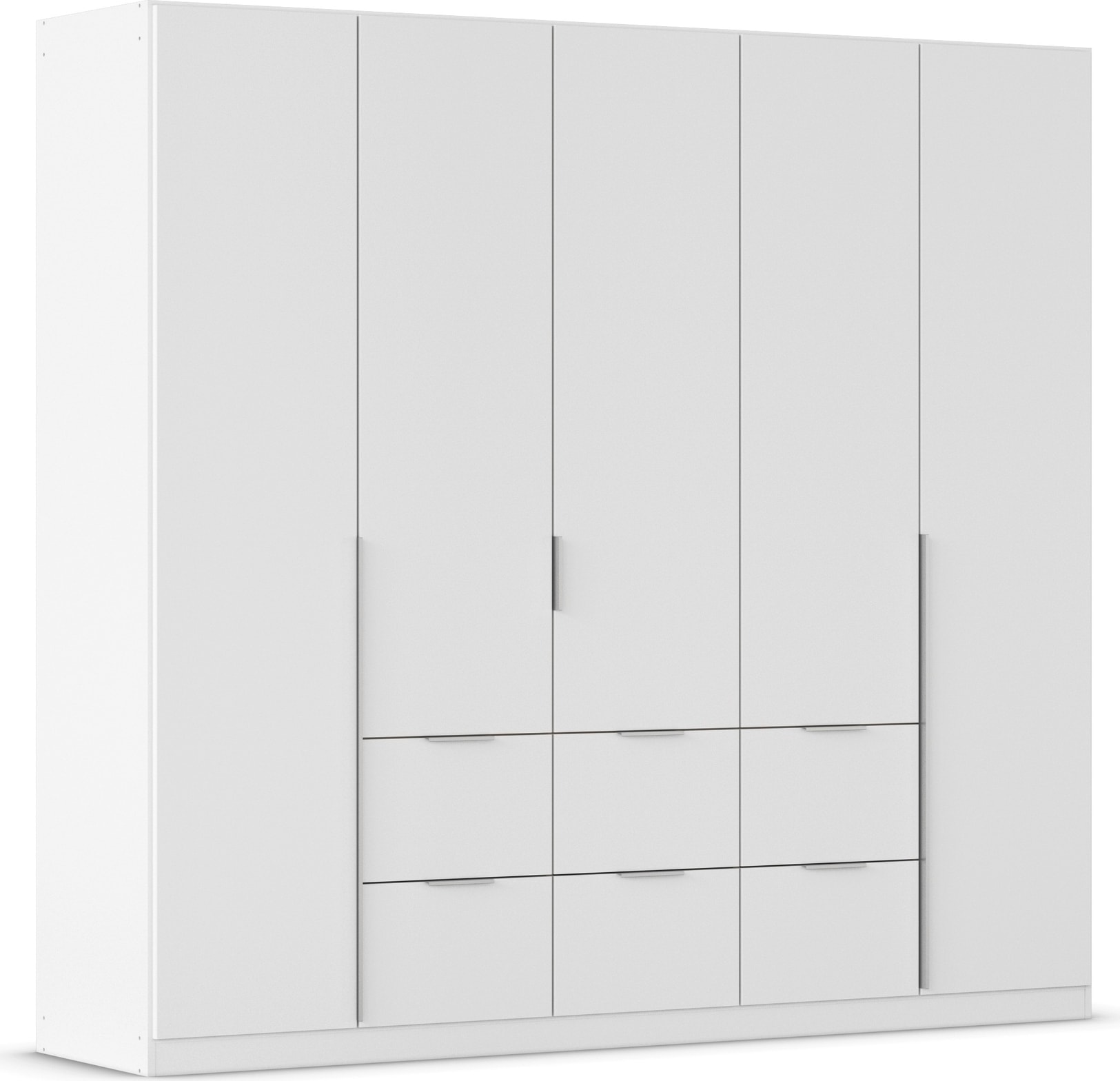 OTTO home Drehtürenschrank "Kleiderschrank Schrank Garderobe AGORDO mit Dekor- oder Hochglanzfront" in zwei Griff-Farben, Breite 226 cm, mit Außenschubkästen, Serie in 7 Breiten und 2 Höhen MADE IN GERMANY