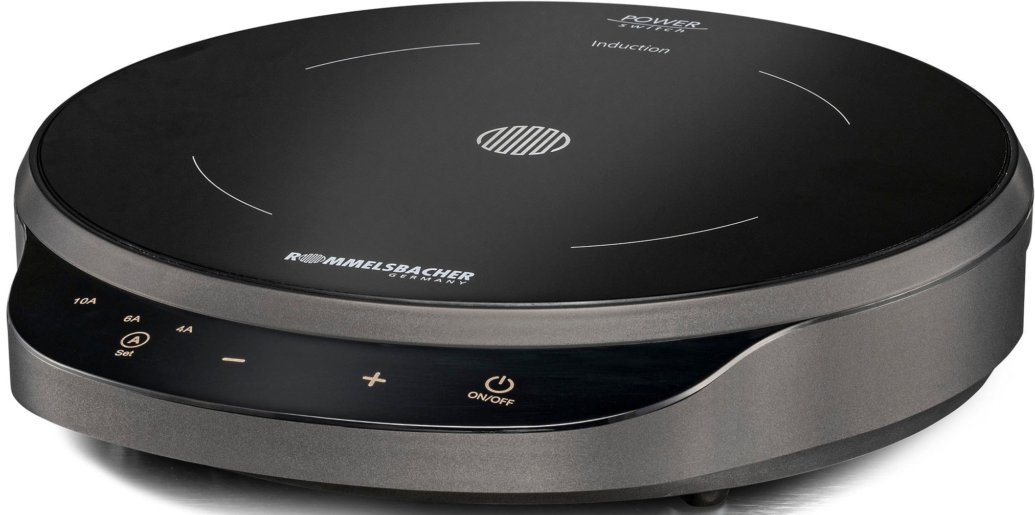 Rommelsbacher Einzel-Induktionskochplatte »CTA 1800/IN Induktion - für bedarfsgerechte Strom-/Leistungsbegrenzung« POWER Switch: bedarfsgerechte Strom-/Leistungsbegrenzung