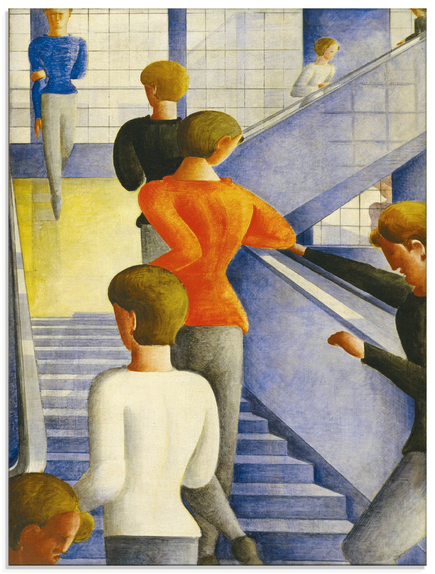 Glasbild »Bauhaustreppe. 1932«, Gruppen & Familien, (1 St.), in verschiedenen Größen