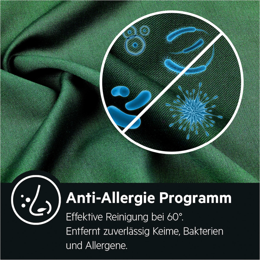 AEG Waschmaschine, Serie 6000, L6FB480FL, 8 kg, 1400 U/min, Hygiene-/ Anti-Allergie Programm mit Dampf