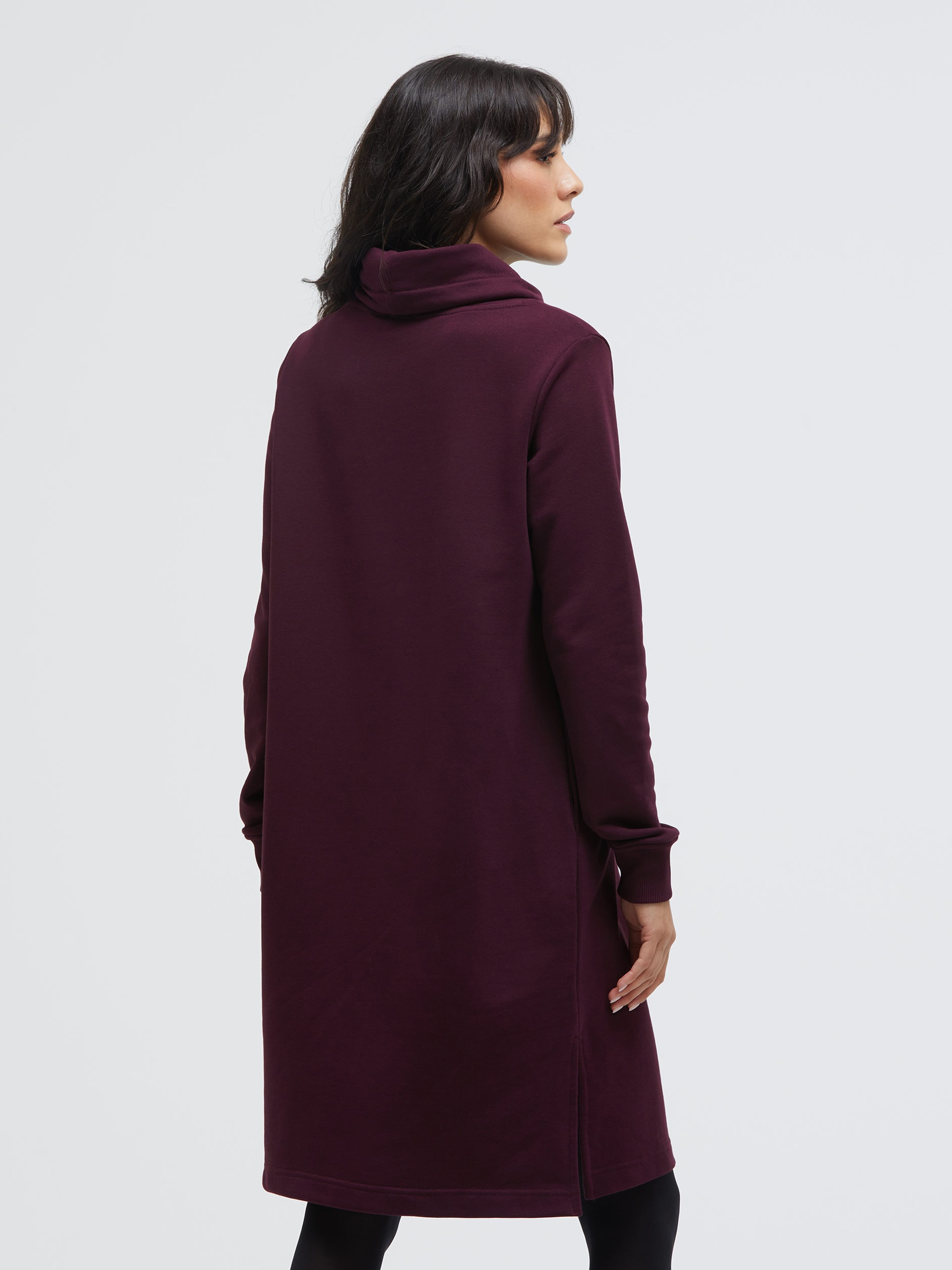 SOCCX Sweatkleid Ohne Taschen mit Seitenschlitze