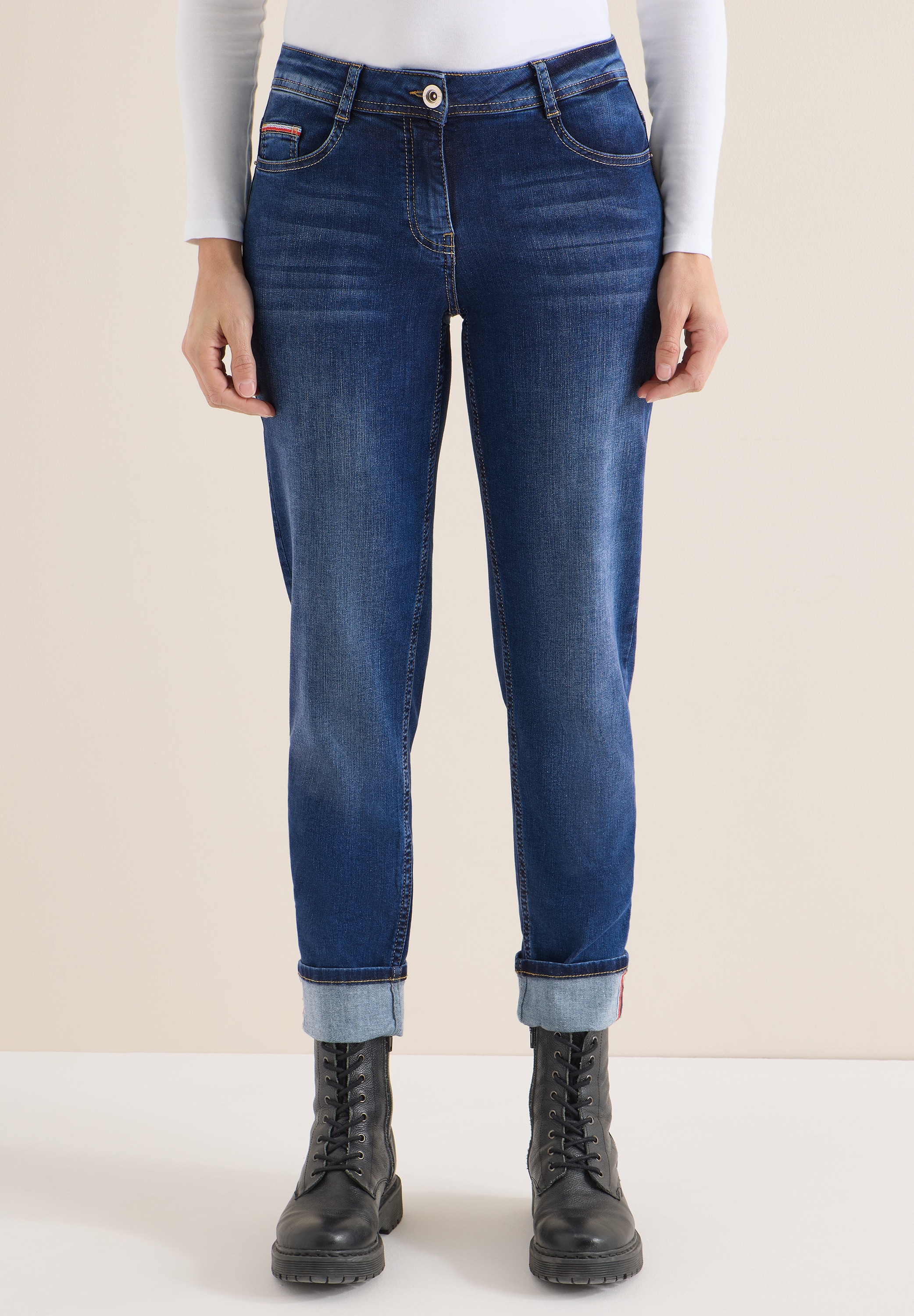 Cecil Comfort-fit-Jeans Middle Waist