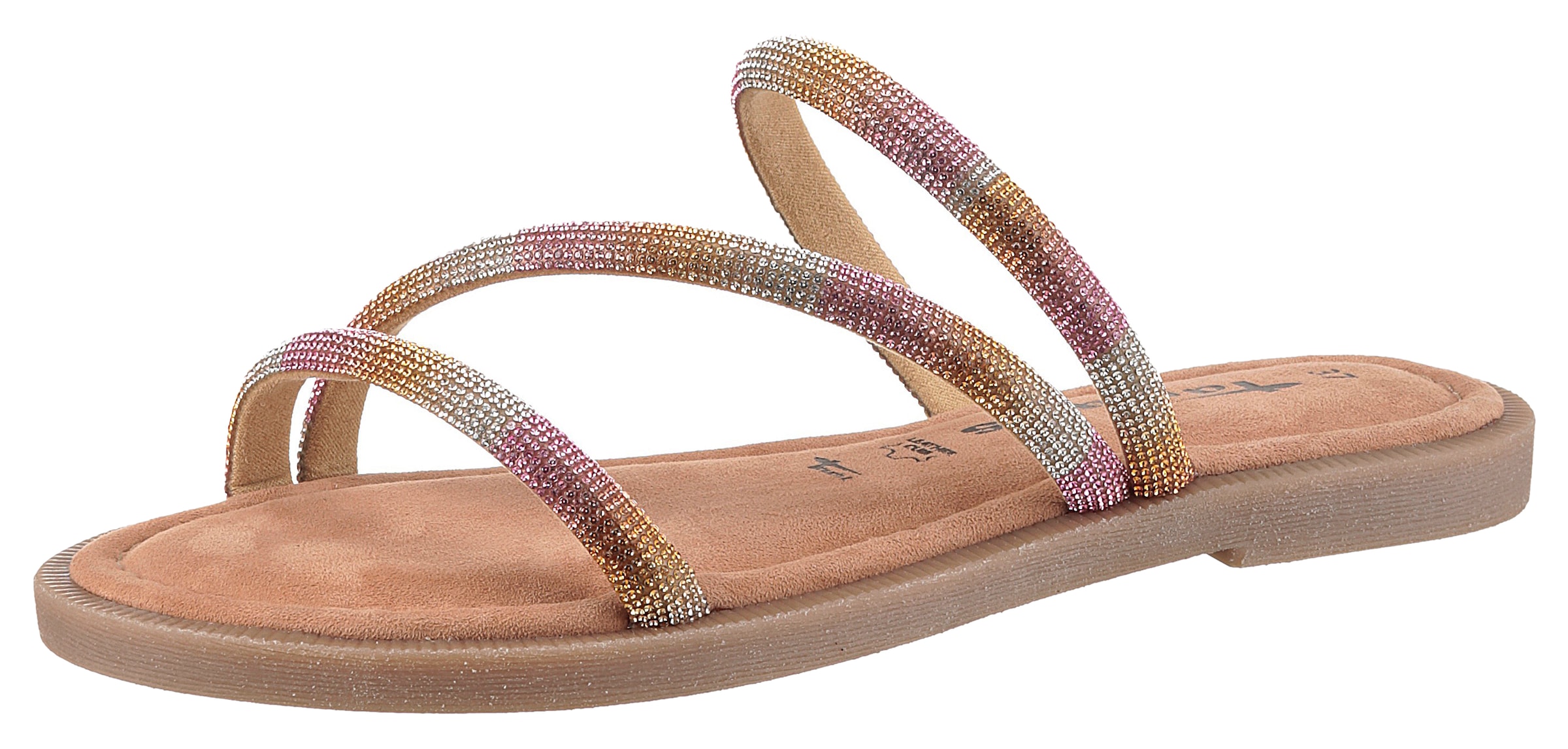 Tamaris Pantolette, Blockabsatz, Sommerschuh, mit funkelnden Strasssteinche günstig online kaufen