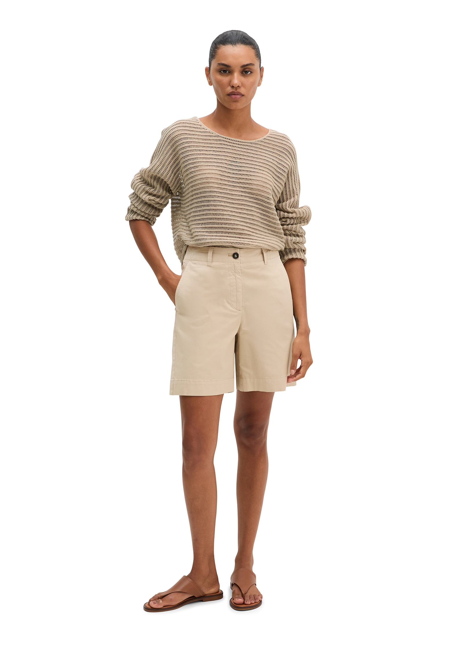 Marc O'Polo Shorts »aus Organic Cotton-Lyocell-Leinen-Mix«