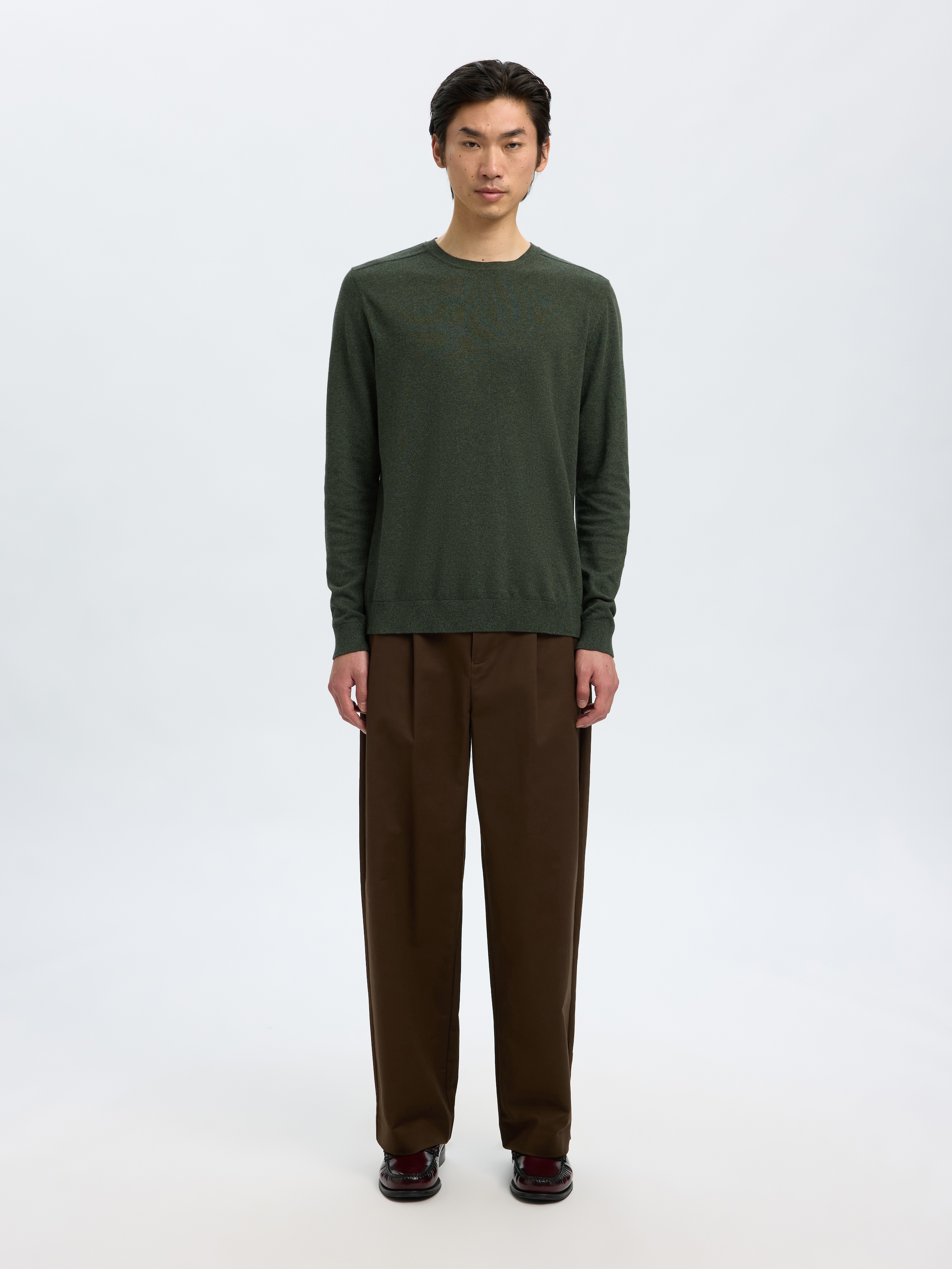 SELECTED HOMME Strickpullover »SLHBERG CREW NECK NOOS«