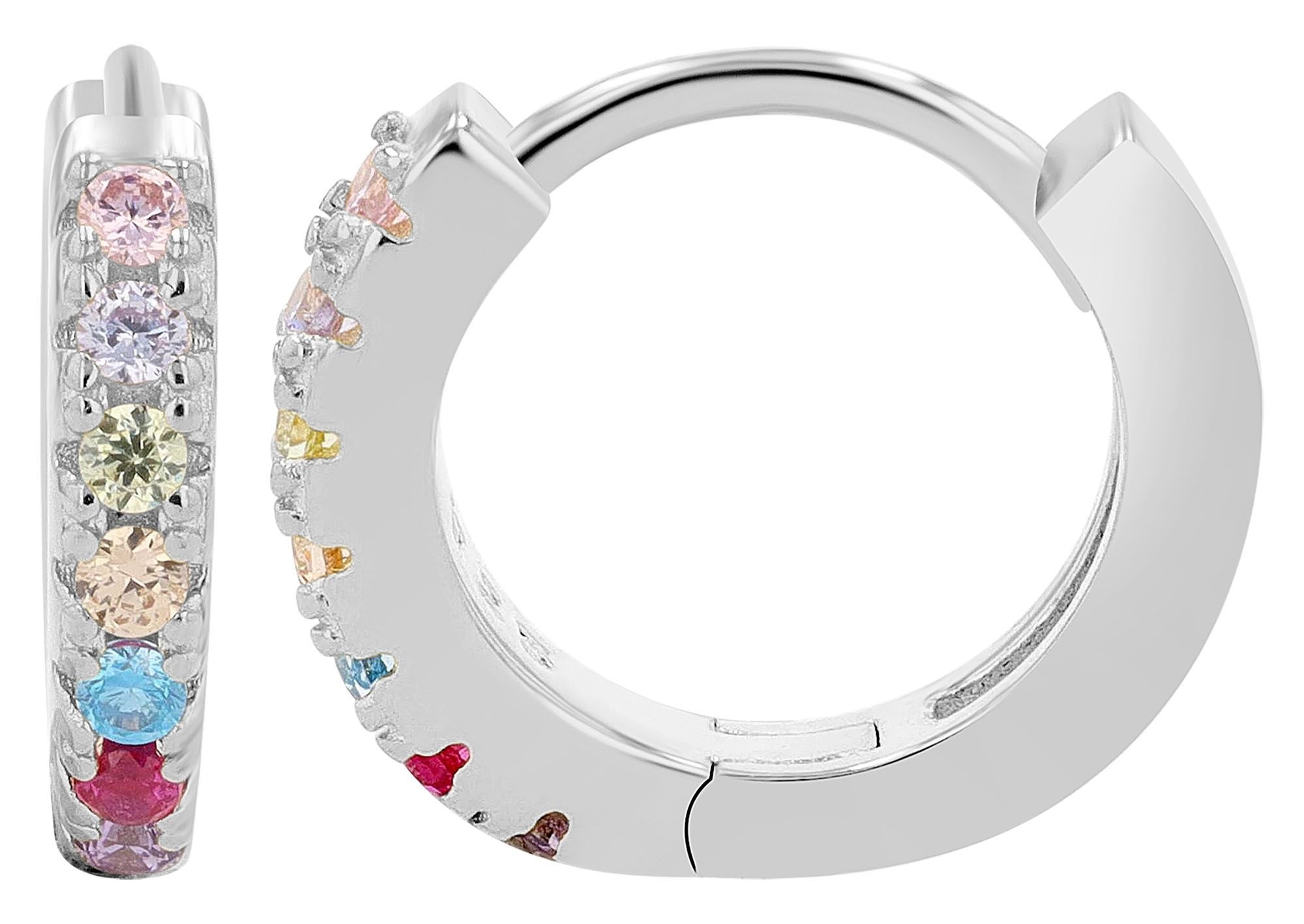 Adelia´s Klappcreolen "Damen Ohrringe – Klappcreole aus 925 Silber mit Zirk günstig online kaufen