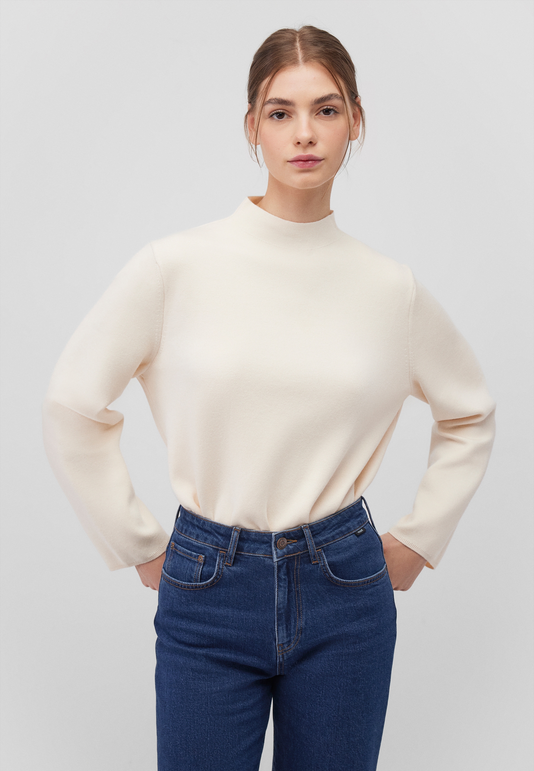 Mavi Strickpullover »HIGH NECK SWEATER«, Pullover Stehkragen