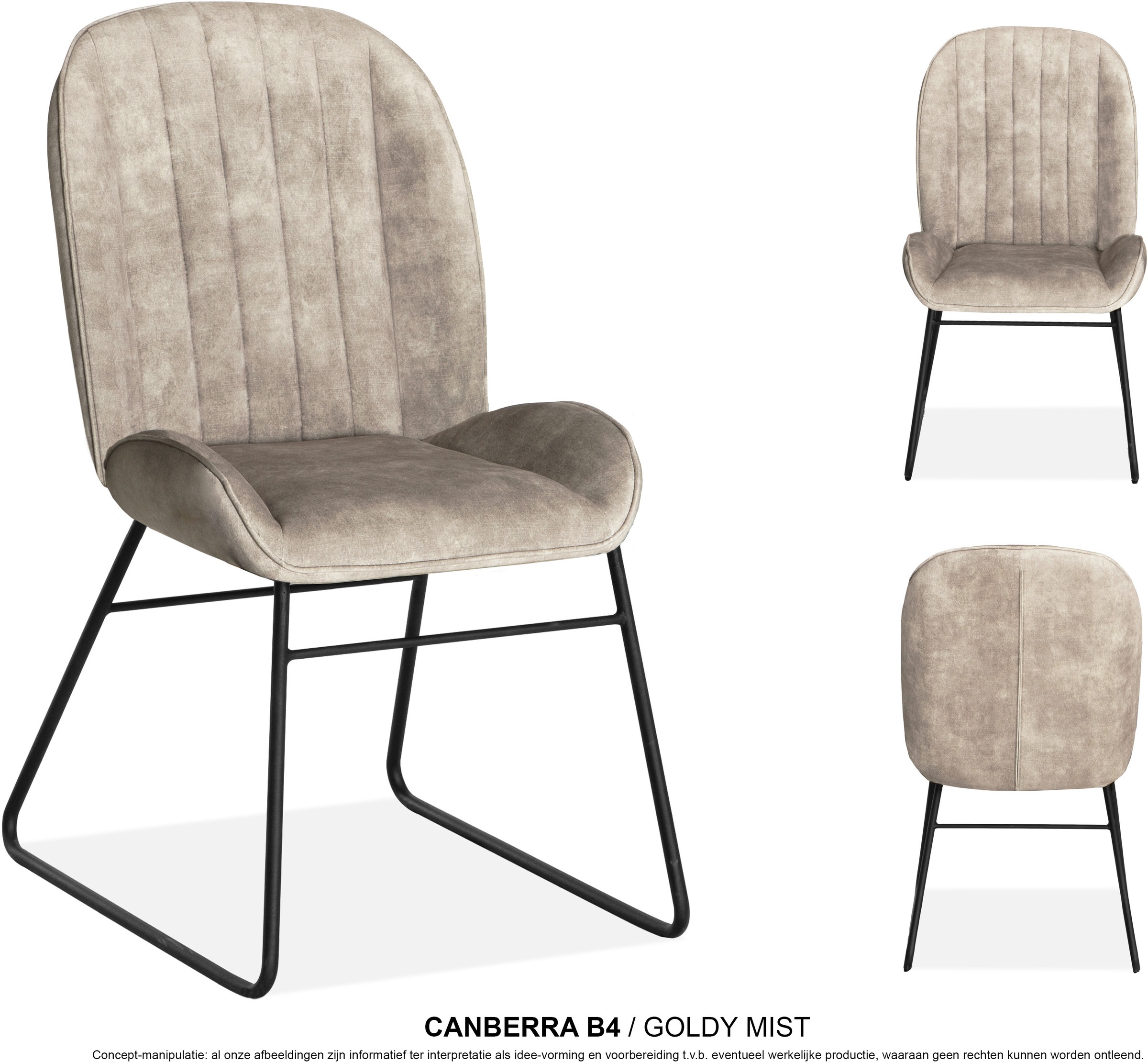 Thumbnail - OMG Design Esszimmerstuhl "Canberra" (Set) 2 Stk.Esszimmerstuhl, pflegeleichter Samtvelour Bezug