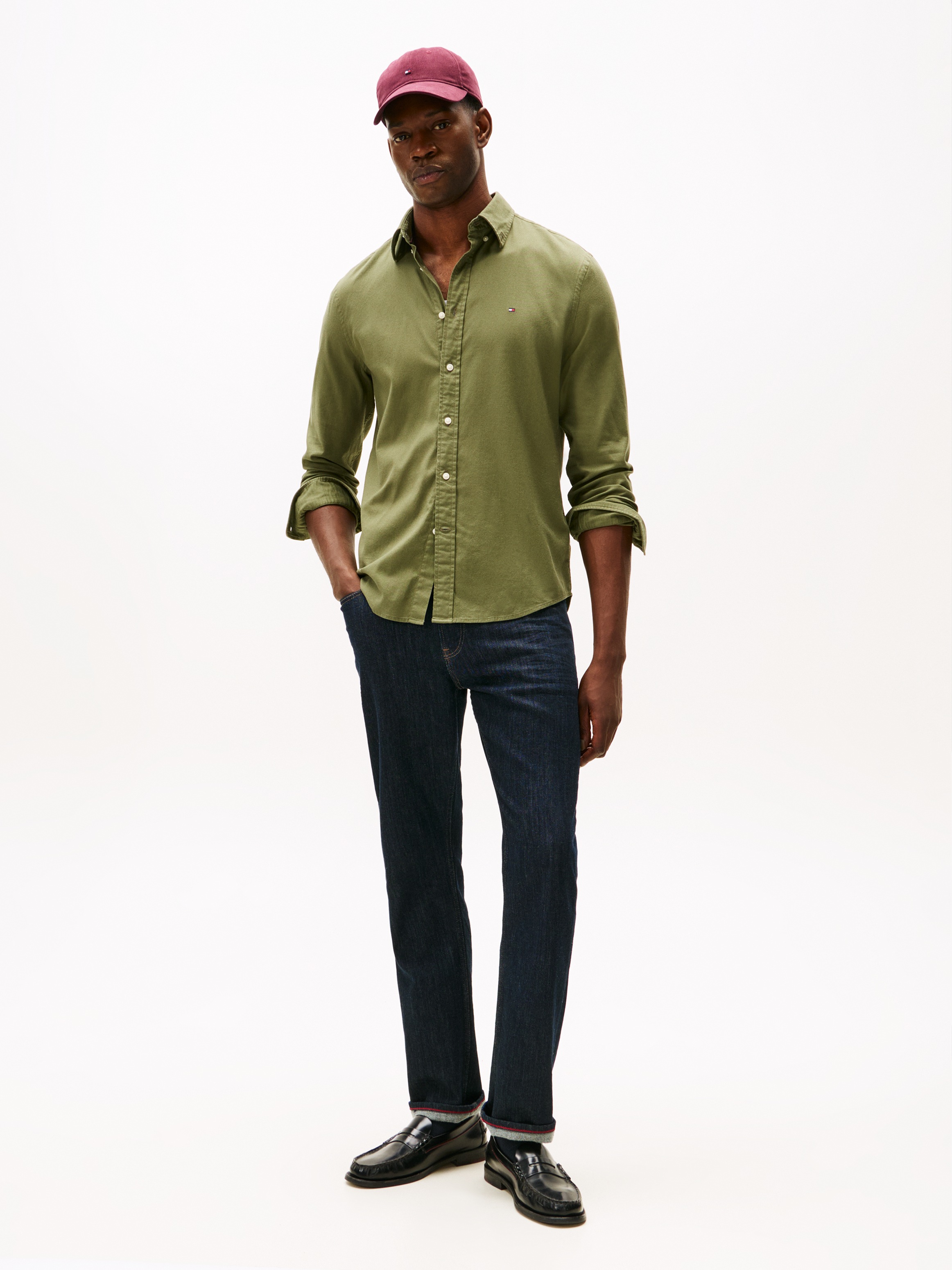 Thumbnail - Tommy Hilfiger Langarmhemd "FLEX FLANNEL SOLID SHIRT" Regular fit
