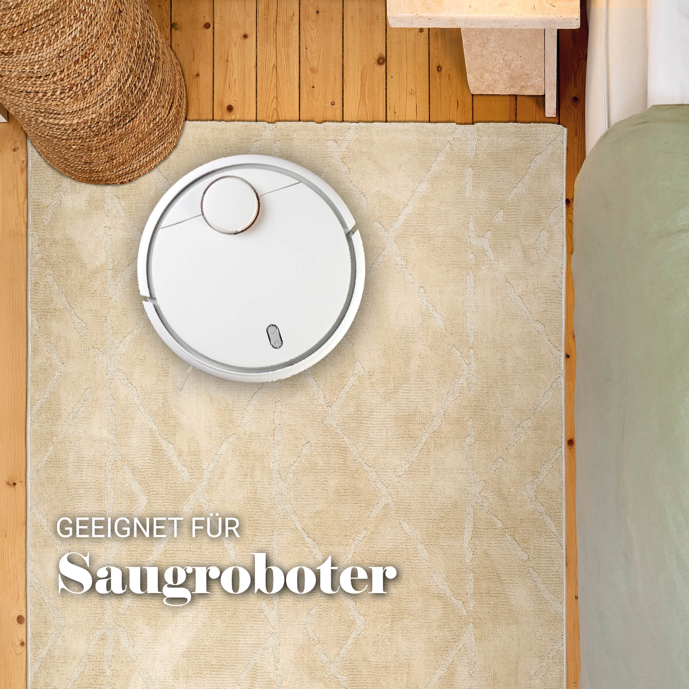 ASTRA Teppich »Lou 252«, rechteckig, 10 mm Höhe, Hoch Tief Struktur, Kurzflor, Wohnzimmer, Schlafzimmer