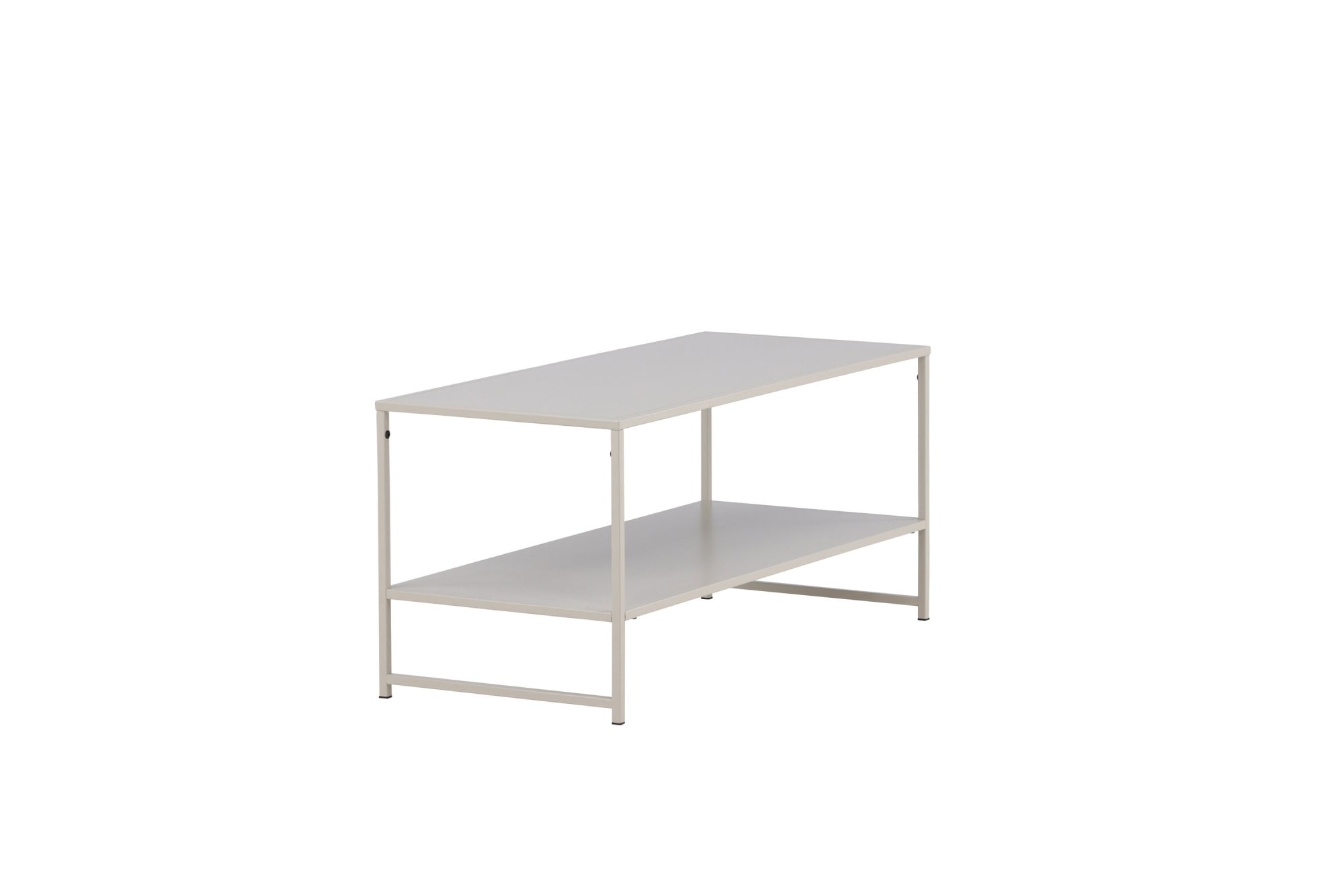 Venture Home Couchtisch »Staal, Beistelltisch mit Regalboden in Beige, 102 × 43 cm« Ablagetisch, Stahl pulverbeschichtet, mit Regal, schlank, modern