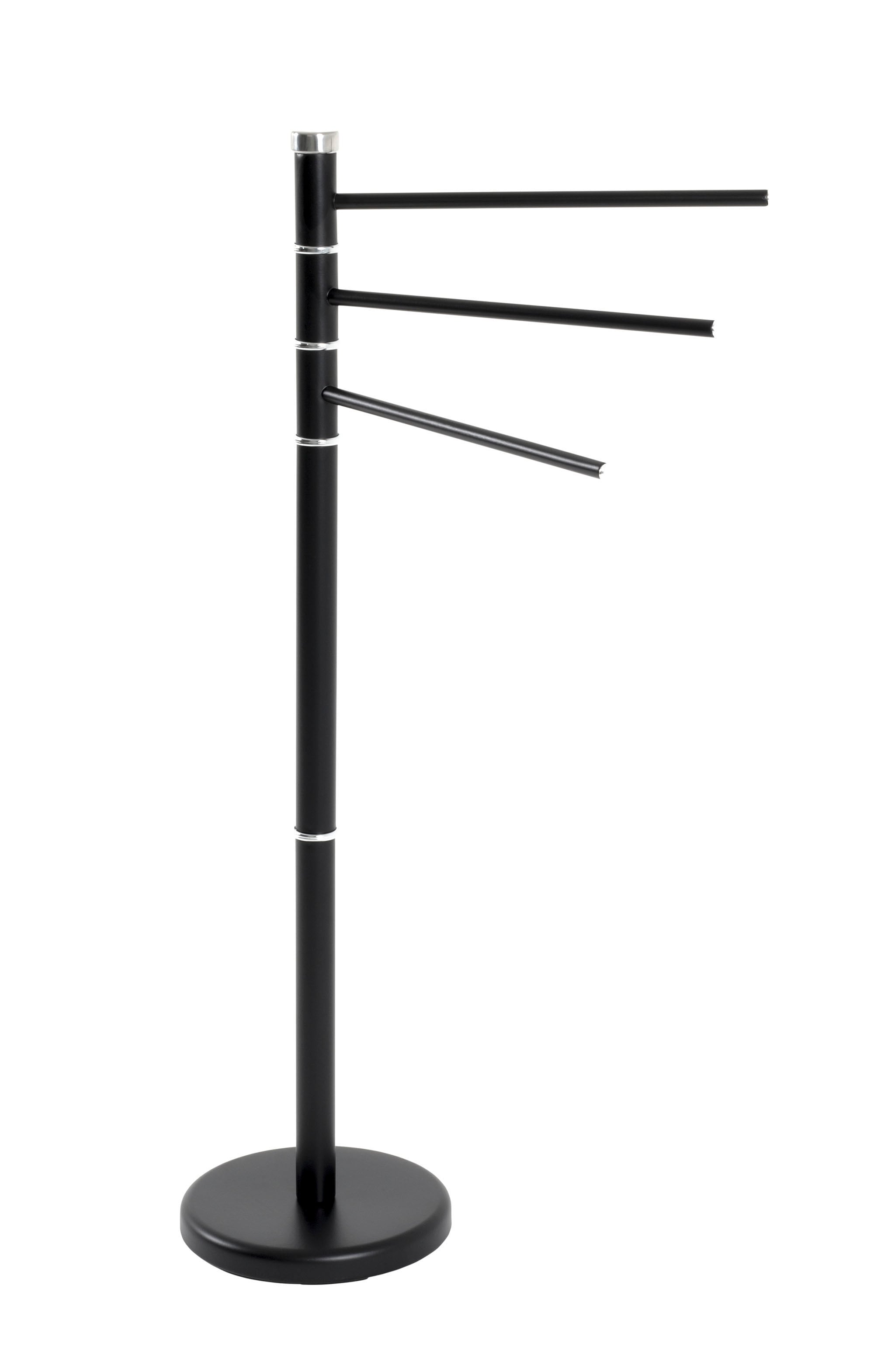 HAKU Handtuchhalter "Badetuchhalter, Handtuchhalter, Handtuchständer" freiform - aus Metall Schwarz - B/T/H 22/42/89 cm