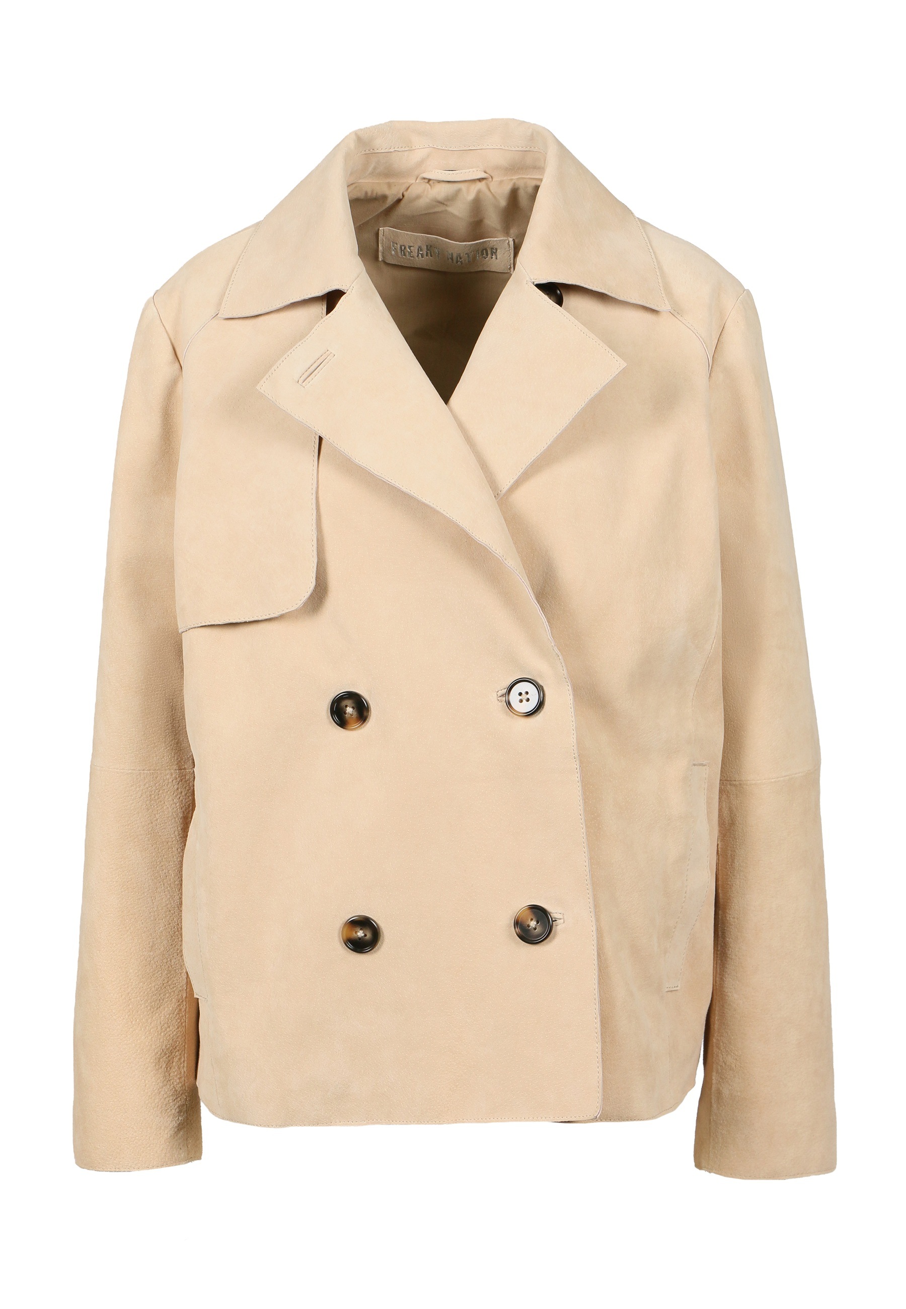 Freaky Nation Lederjacke-FN Leather Jacket Beige XS 6