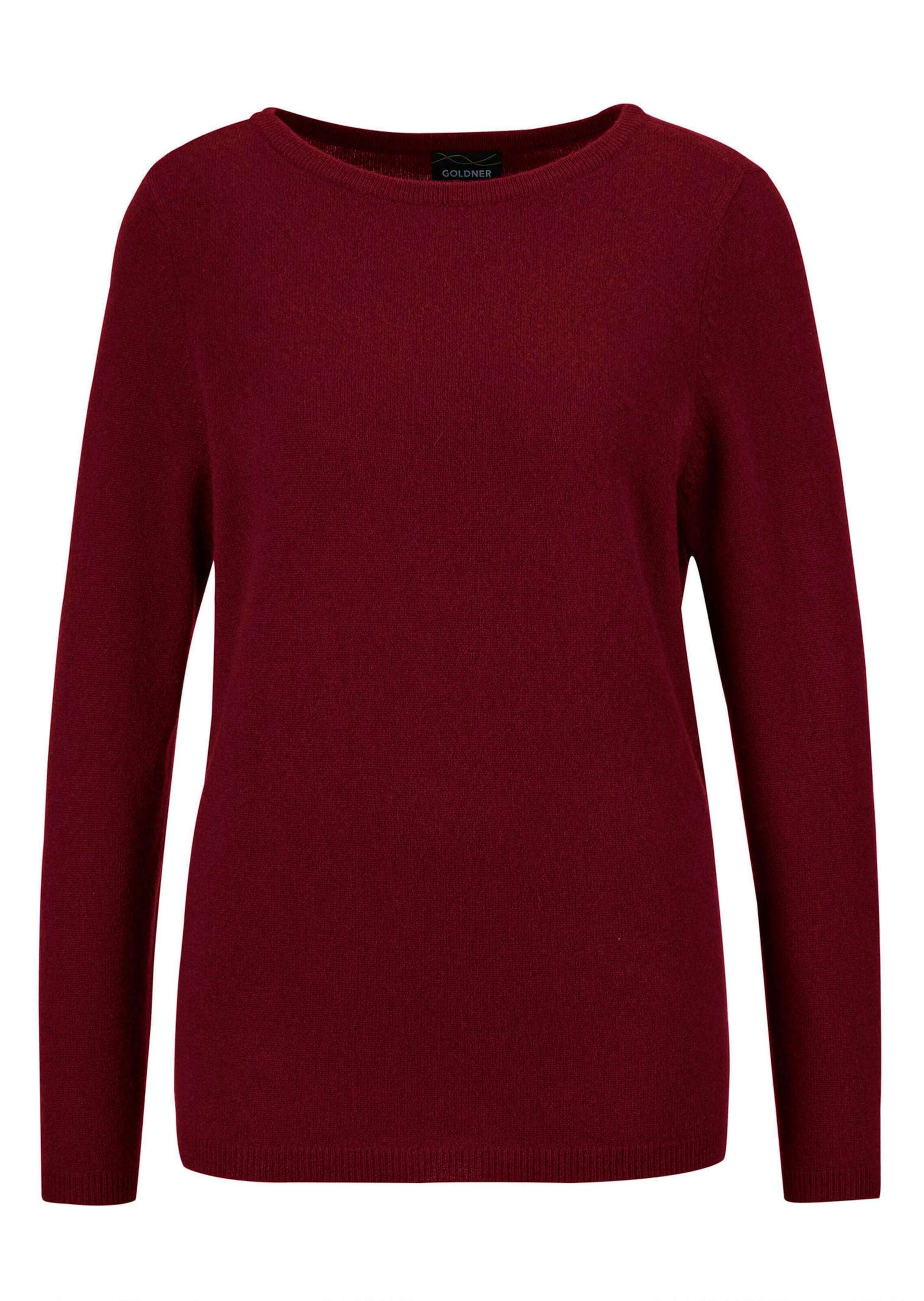 GOLDNER Strickpullover "Kurzgröße Feinstrickshirt mit U-Boot-Ausschnitt" keine/nicht relevant