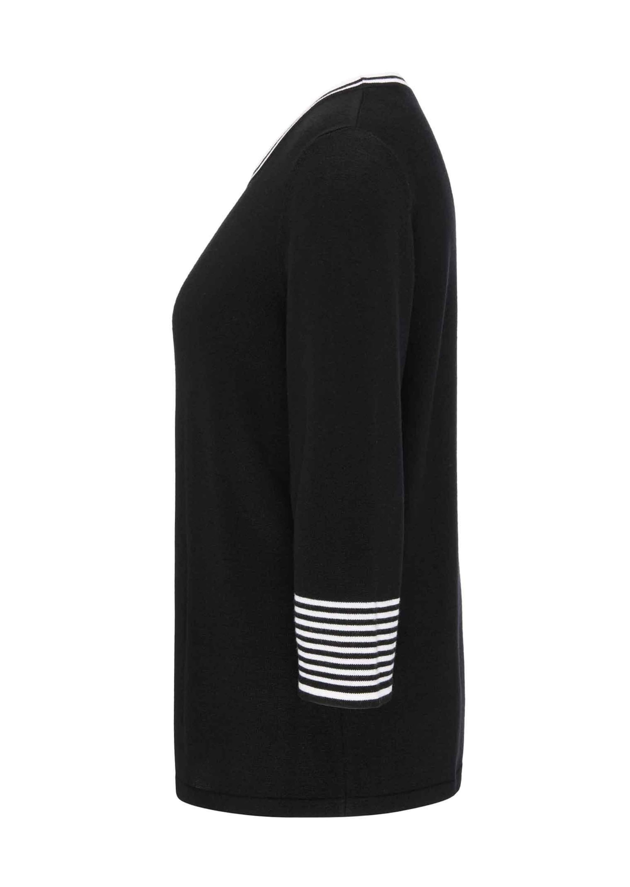 GOLDNER Rundhalspullover »Pullover Pullover mit femininem Motiv«