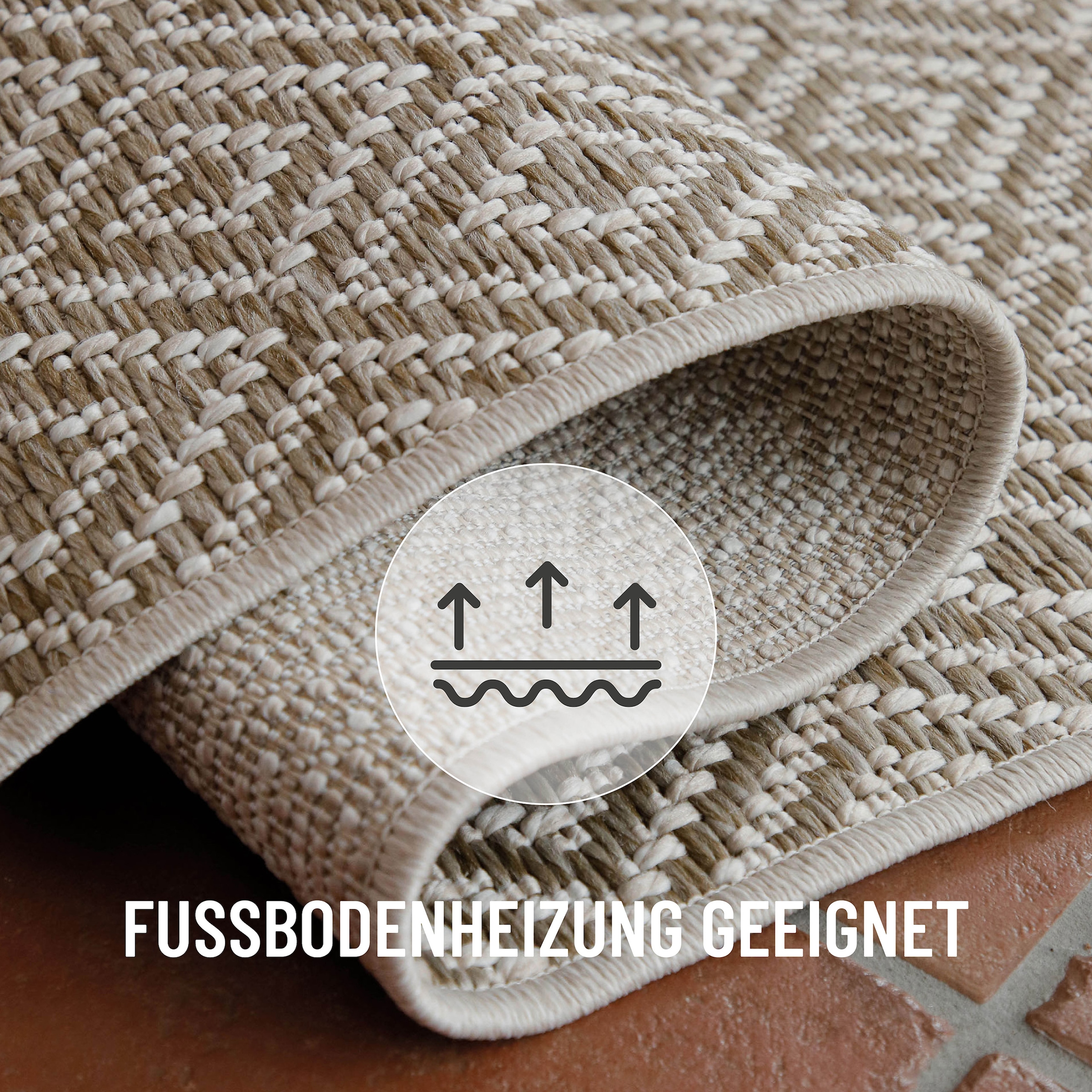 Wecon home Läufer »Buhai« rechteckig 3 mm Höhe ultraflacher Schmutzfangläufer, rutschfest, waschbar, wetterfest