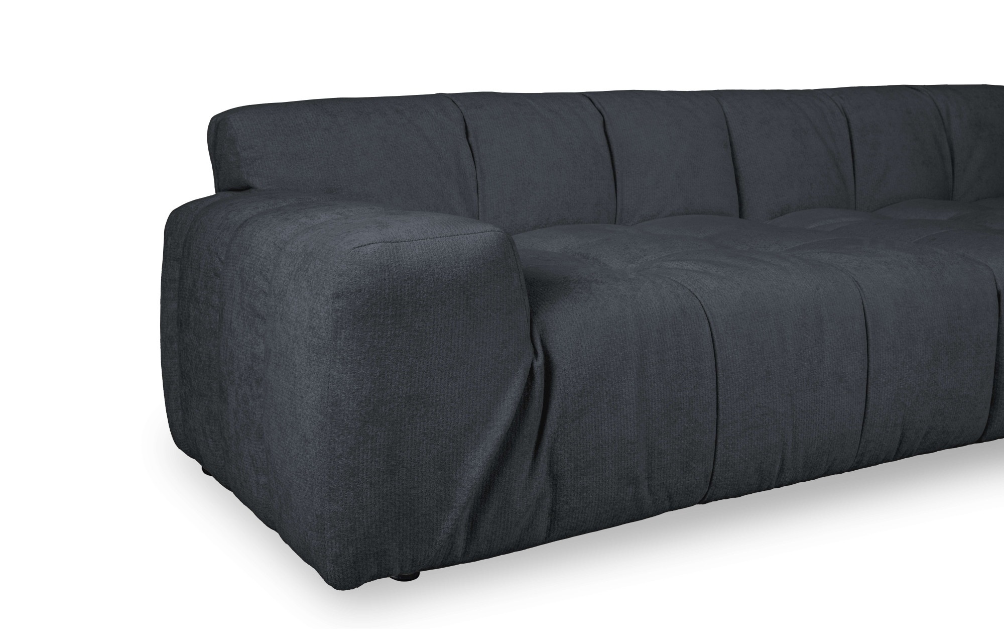 INOSIGN 3-Sitzer »Calmara, Breite 286 cm, weicher Lounge-Sitzkomfort«, bodentief, Samt oder Chenille, mit Knopfsteppung